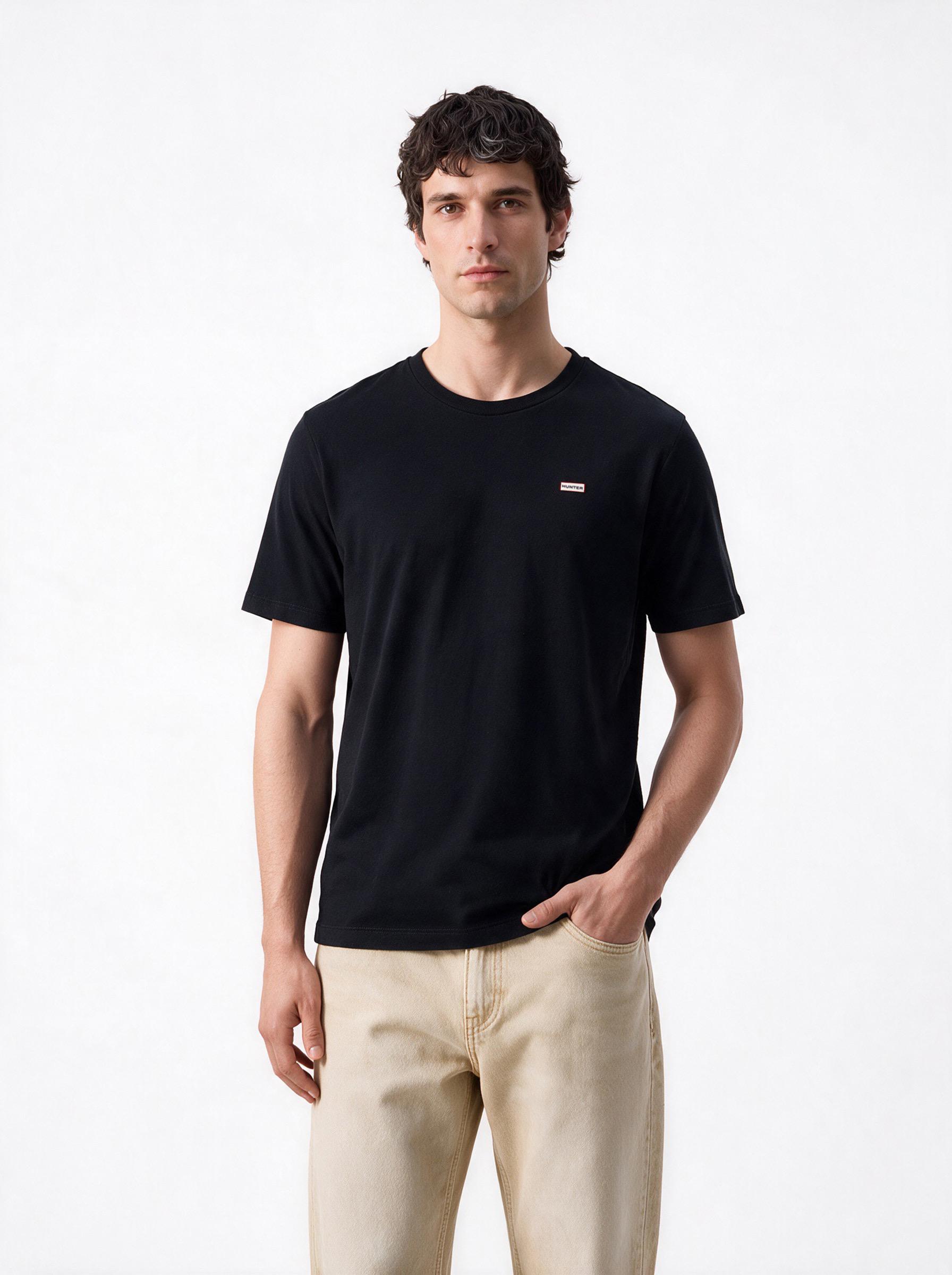 Polera con Etiqueta en Pecho Cuello Redondo Manga corta-0