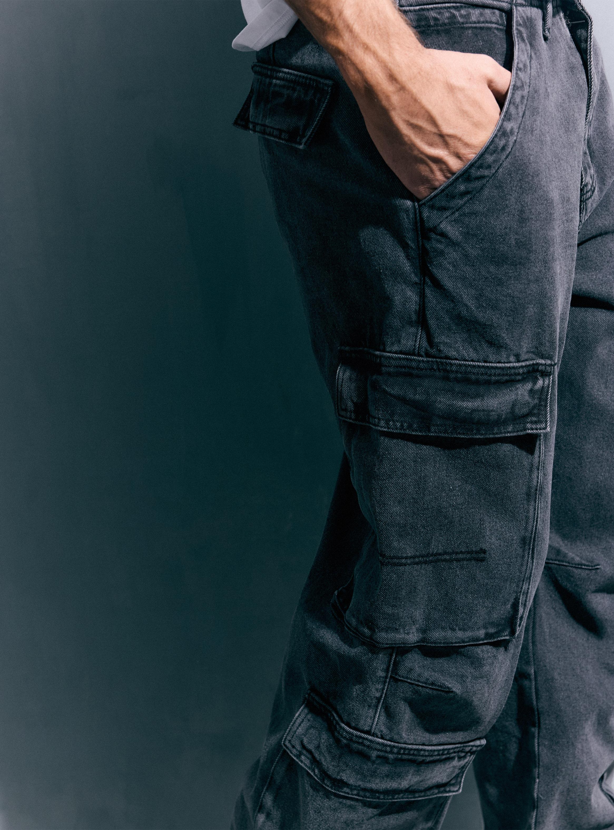 Jeans Cargo Tiro Medio-2
