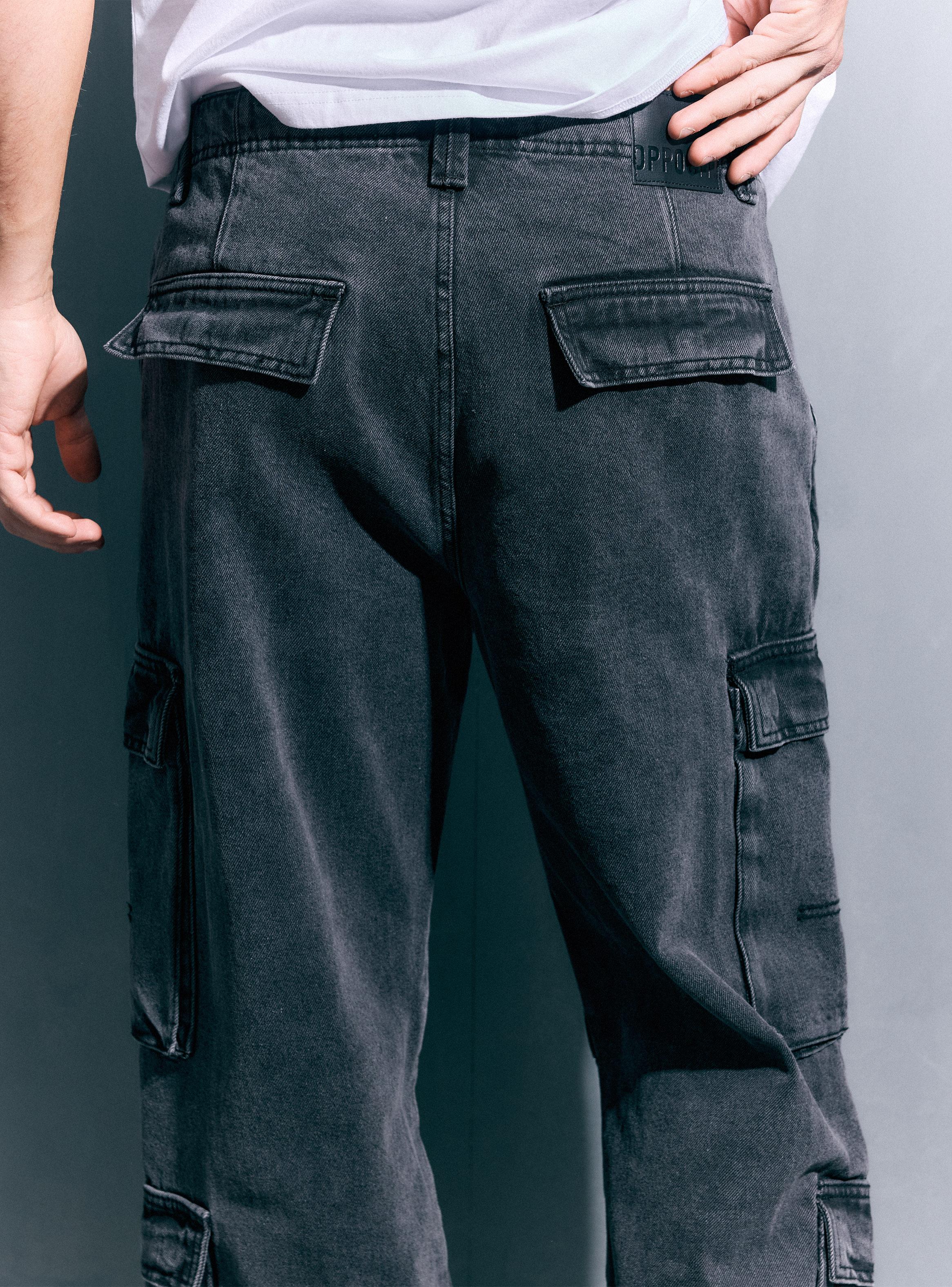 Jeans Cargo Tiro Medio-3