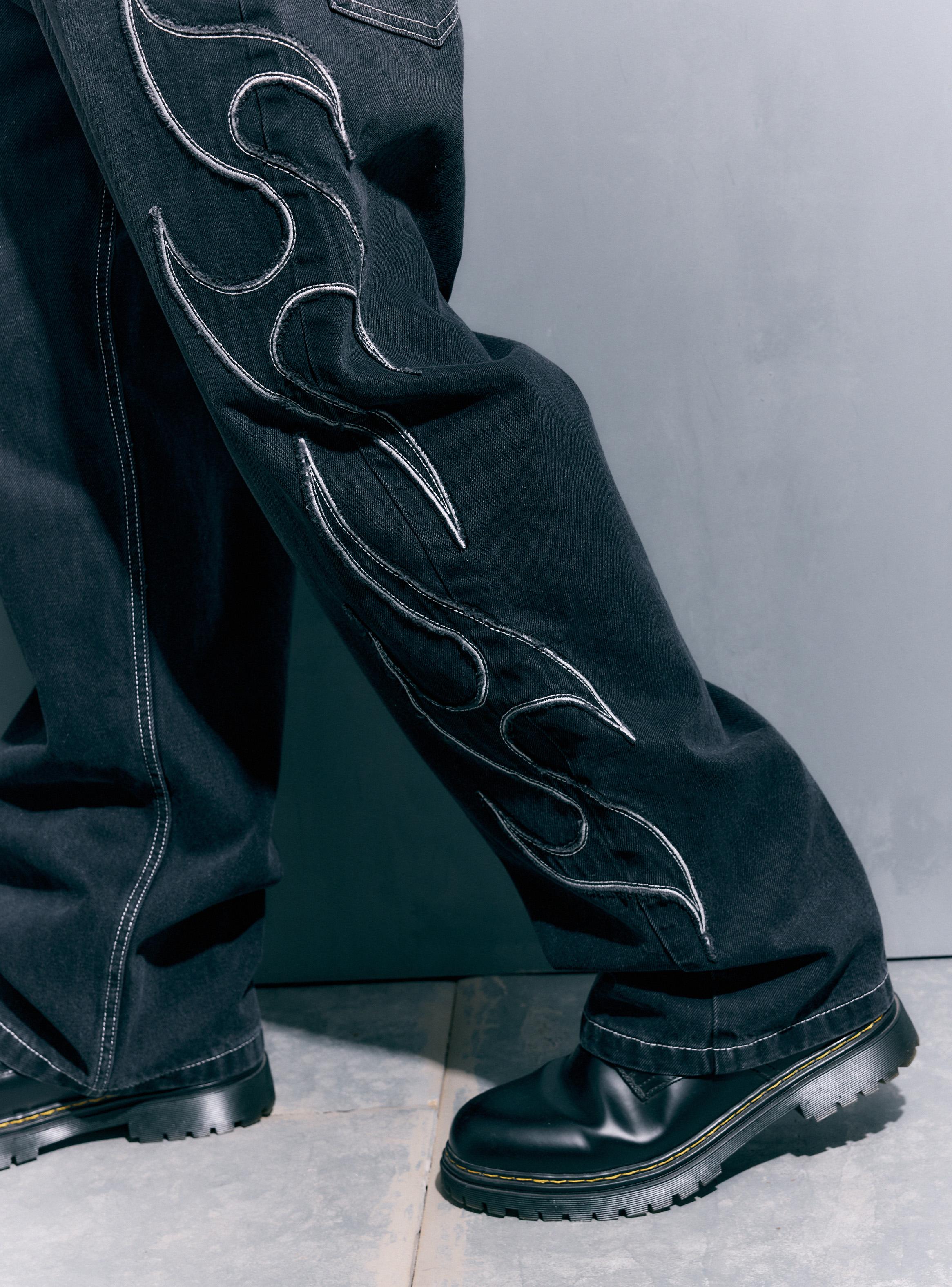 Jeans Parches de Llamas-3