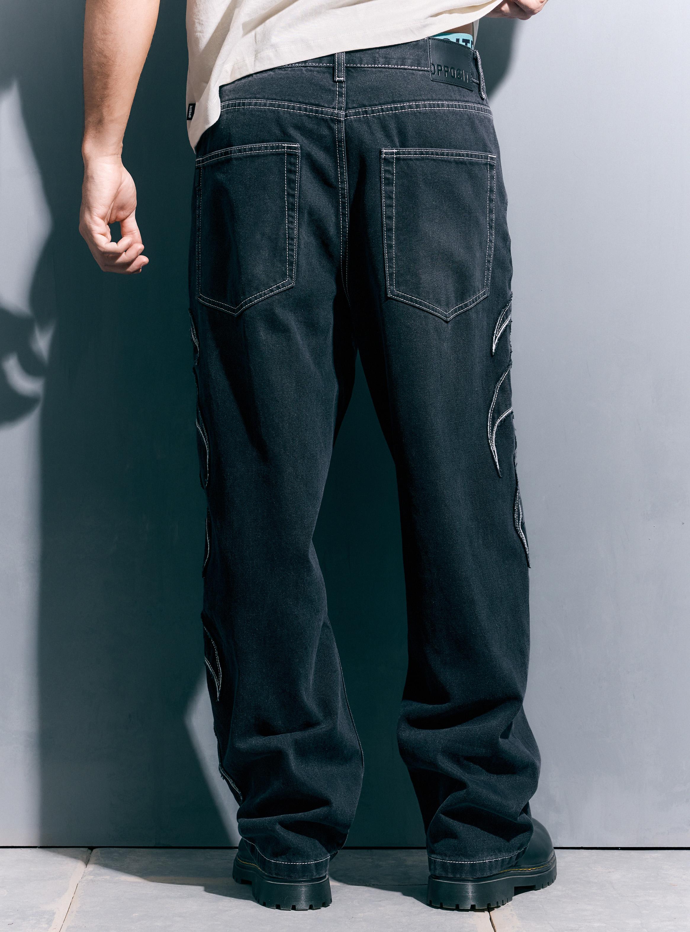 Jeans Parches de Llamas-1