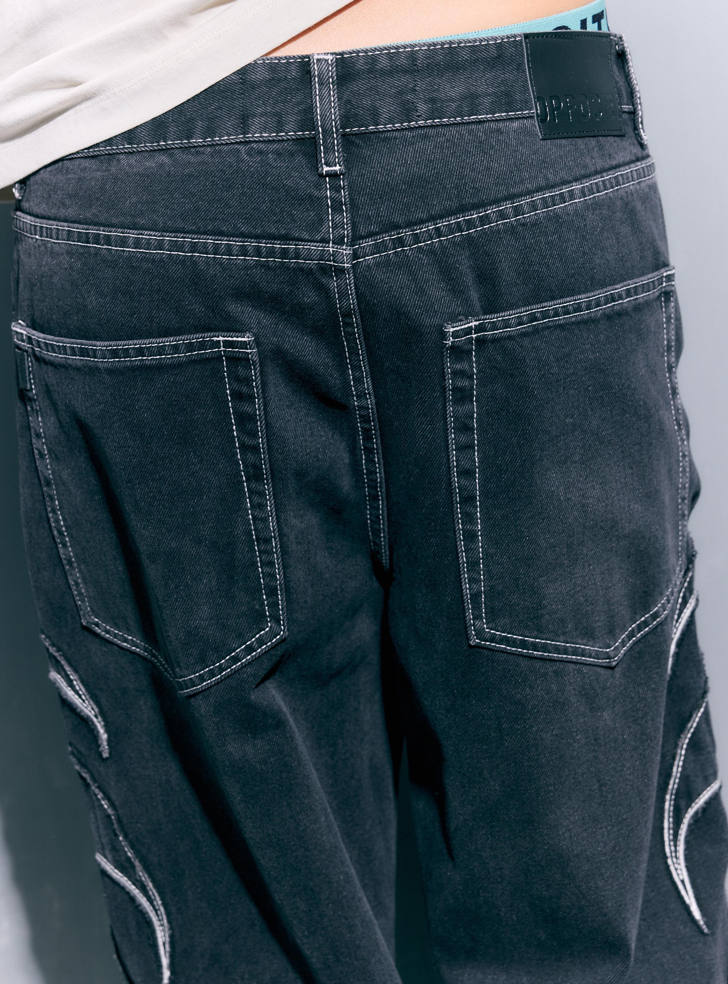 Jeans Parches de Llamas-2