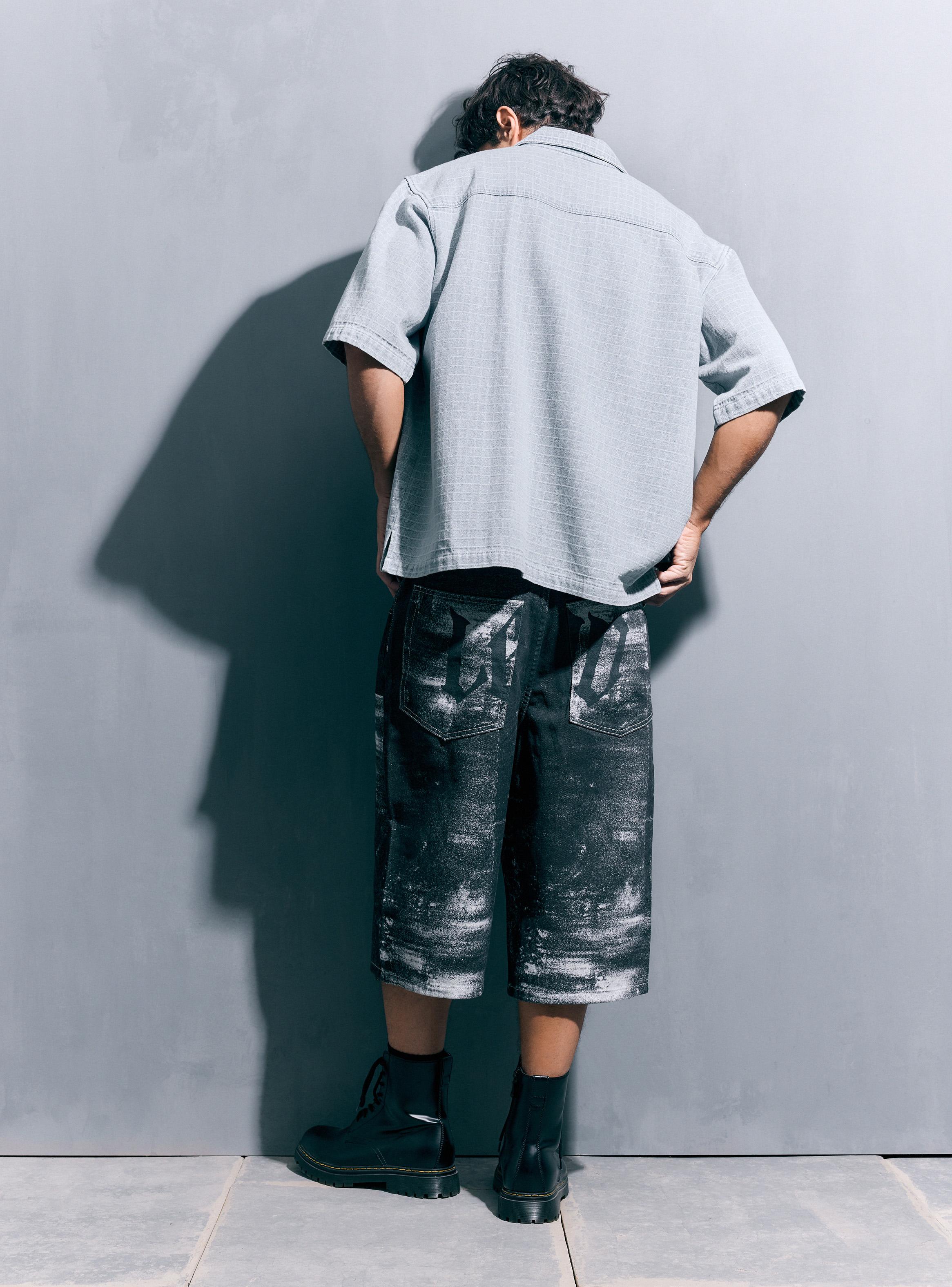 Short Estampado Atrás Baggy-5