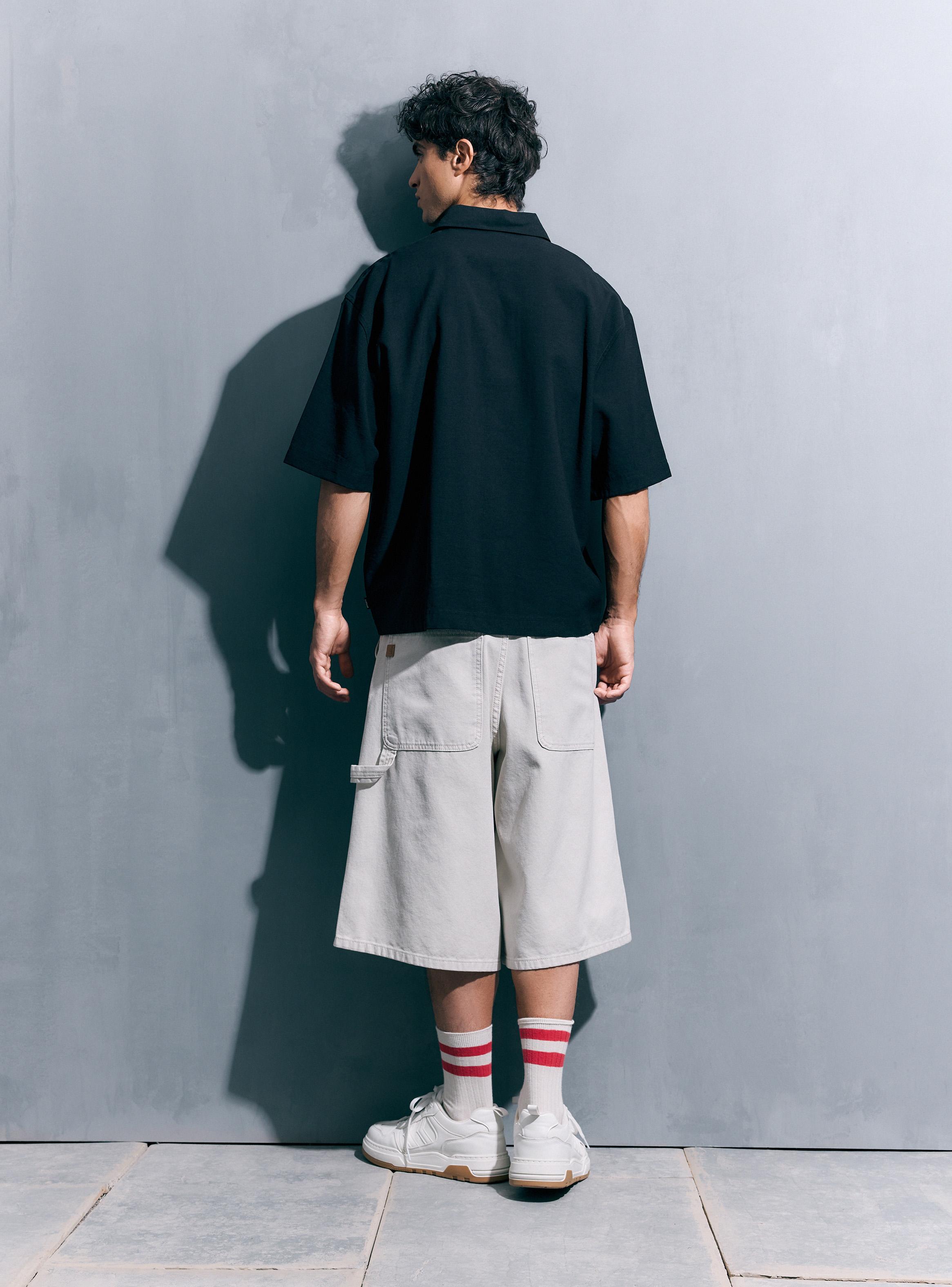 Camisa Estampada y Bordada Botones-5