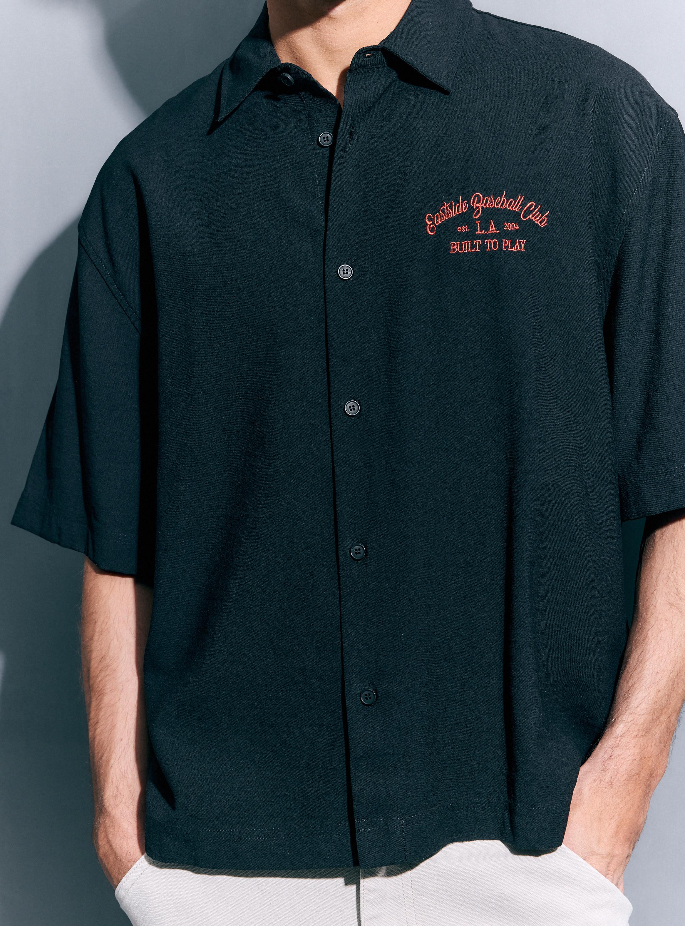 Camisa Estampada y Bordada Botones-3