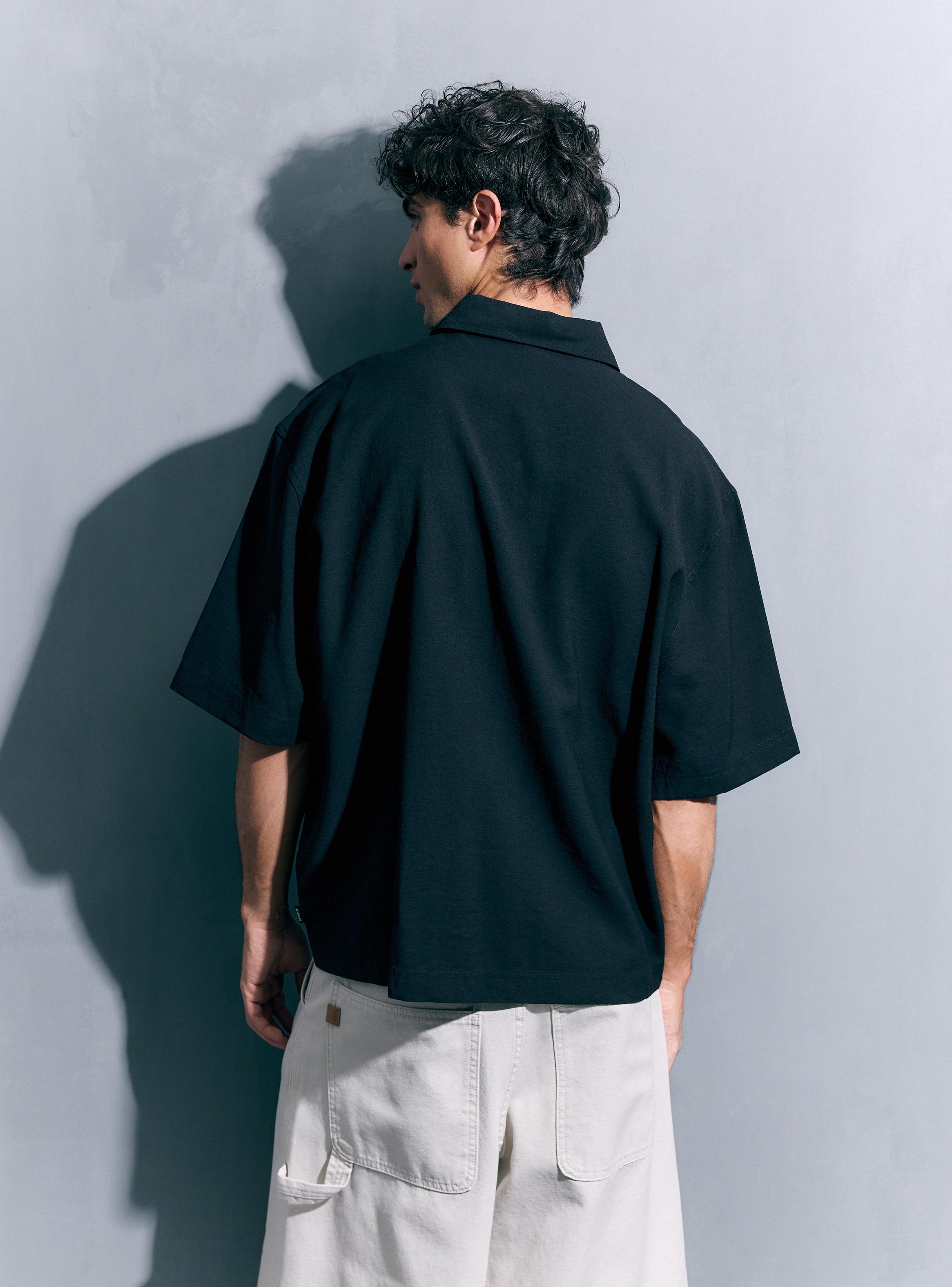 Camisa Estampada y Bordada Botones-1