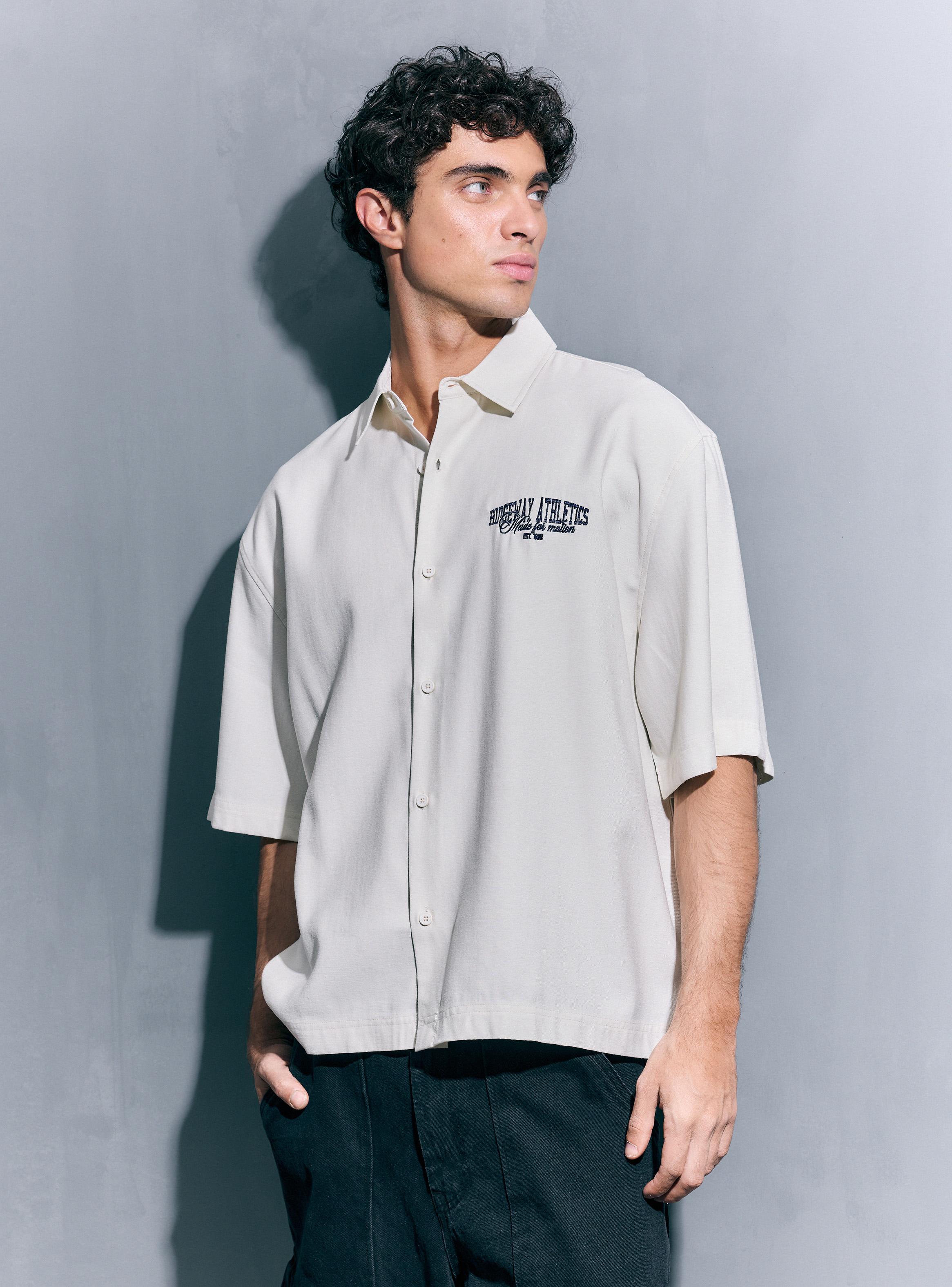 Camisa Estampada y Bordada Botones-0