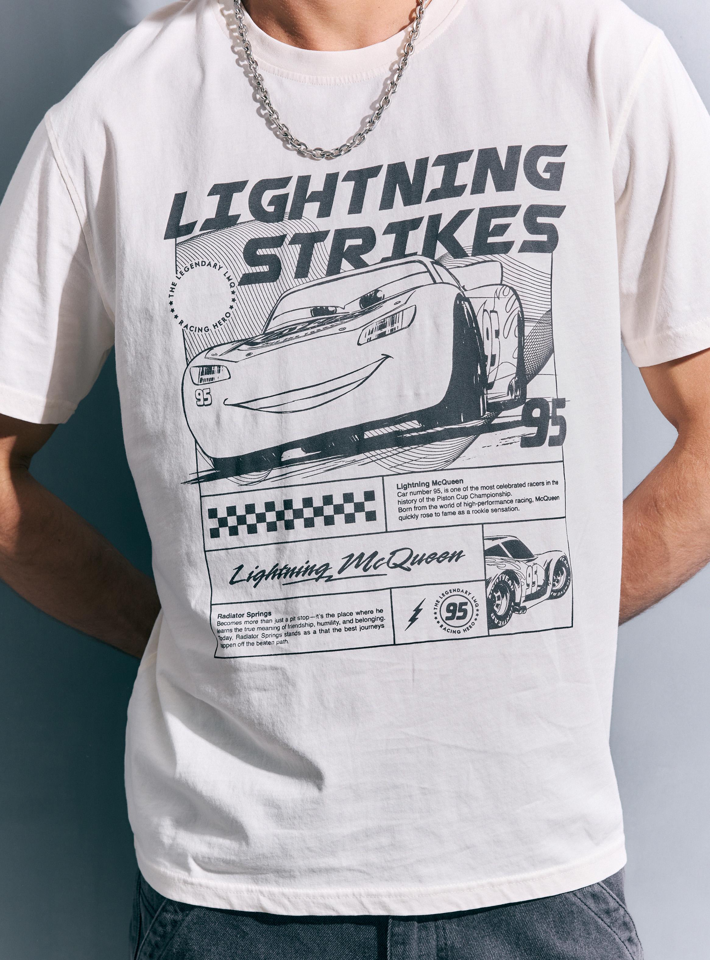 Polera Cars Lighting Algodón Manga Corta-3