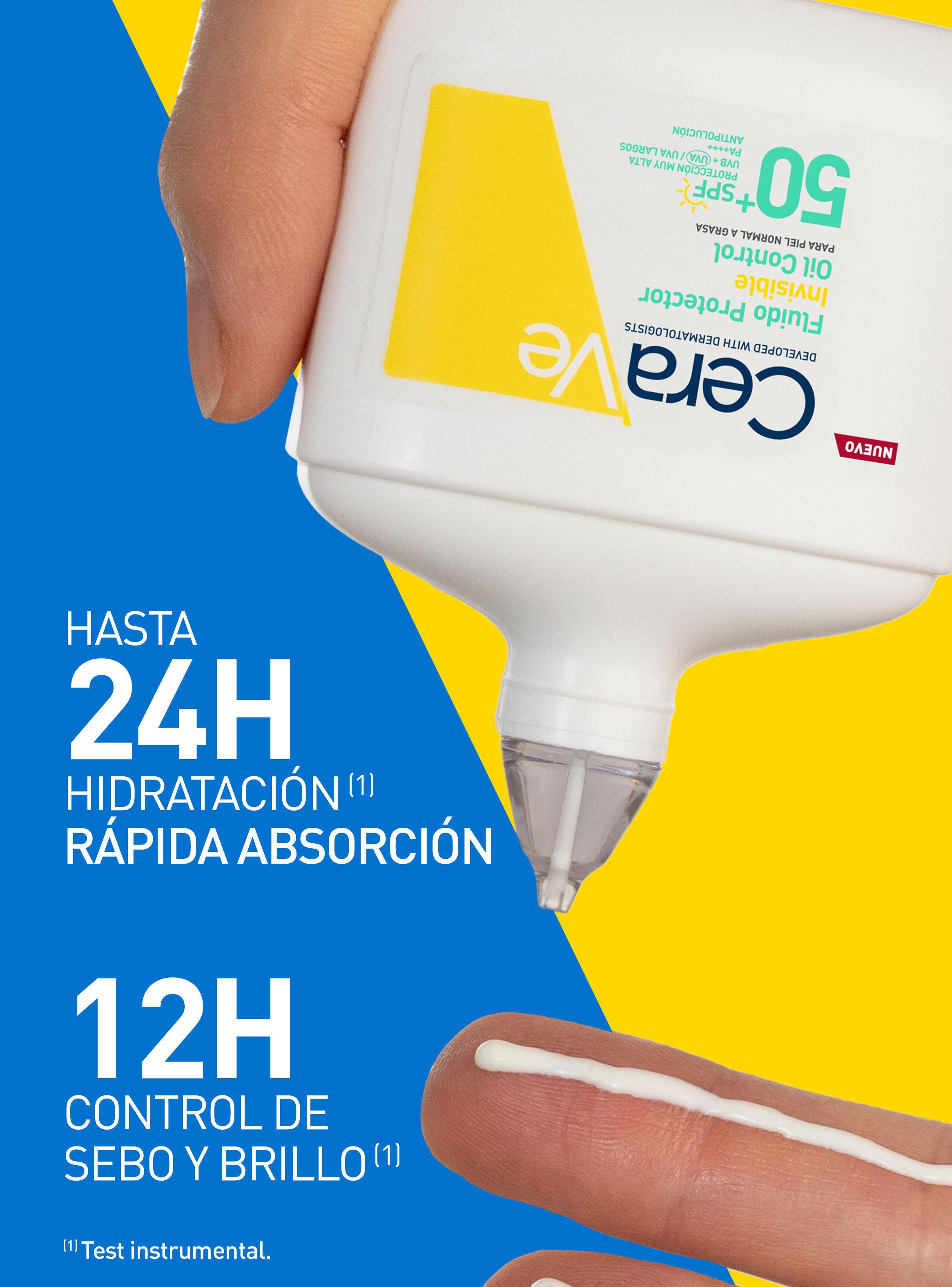 Protector Solar Fluido Rostro Invisible Oil Control Fluido FPS 50+ 50ml-2