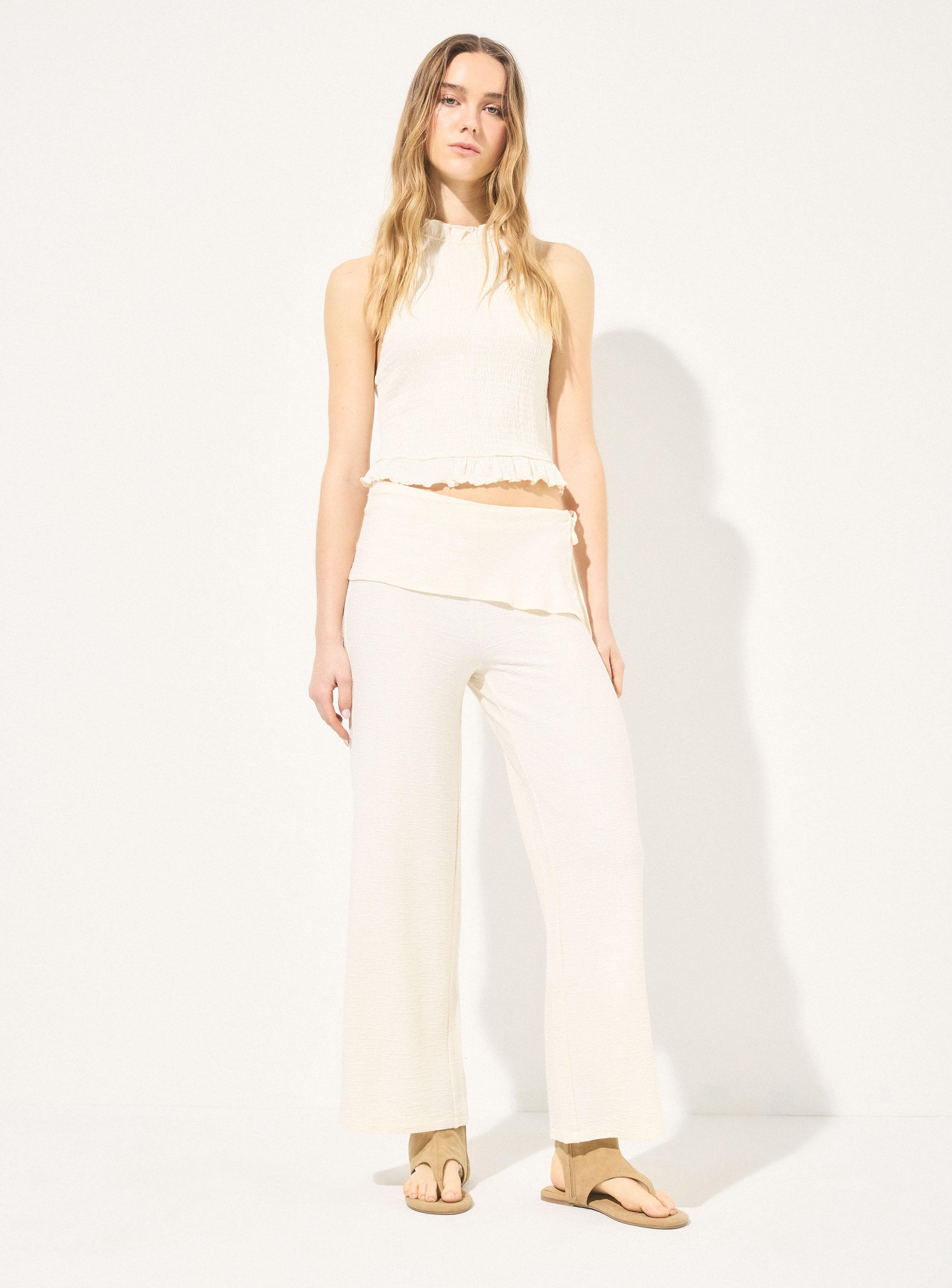 Pantalón con Pañuelo Wide Leg-4