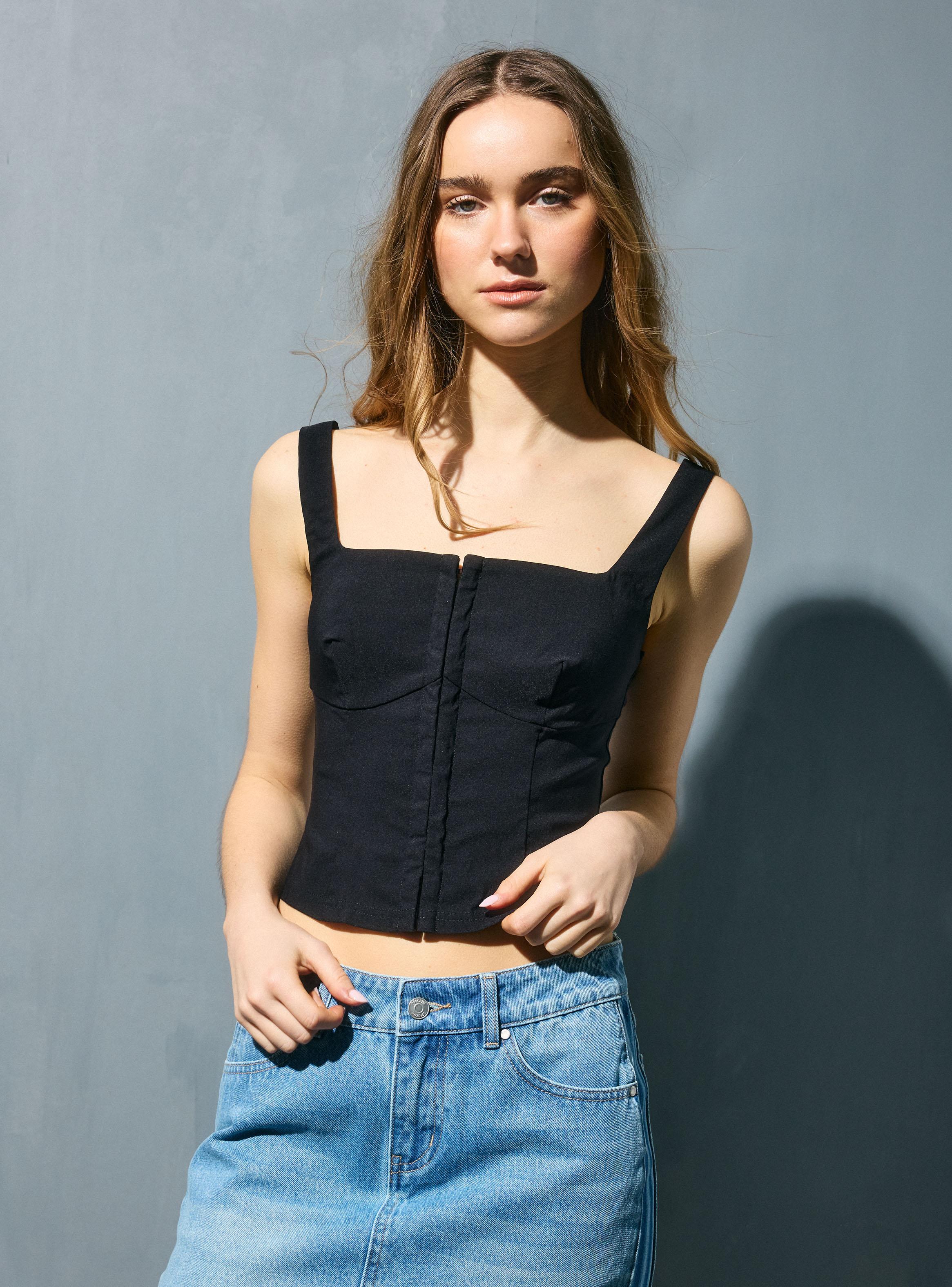 Blusa Escote Cuadrado con Tirantes-0
