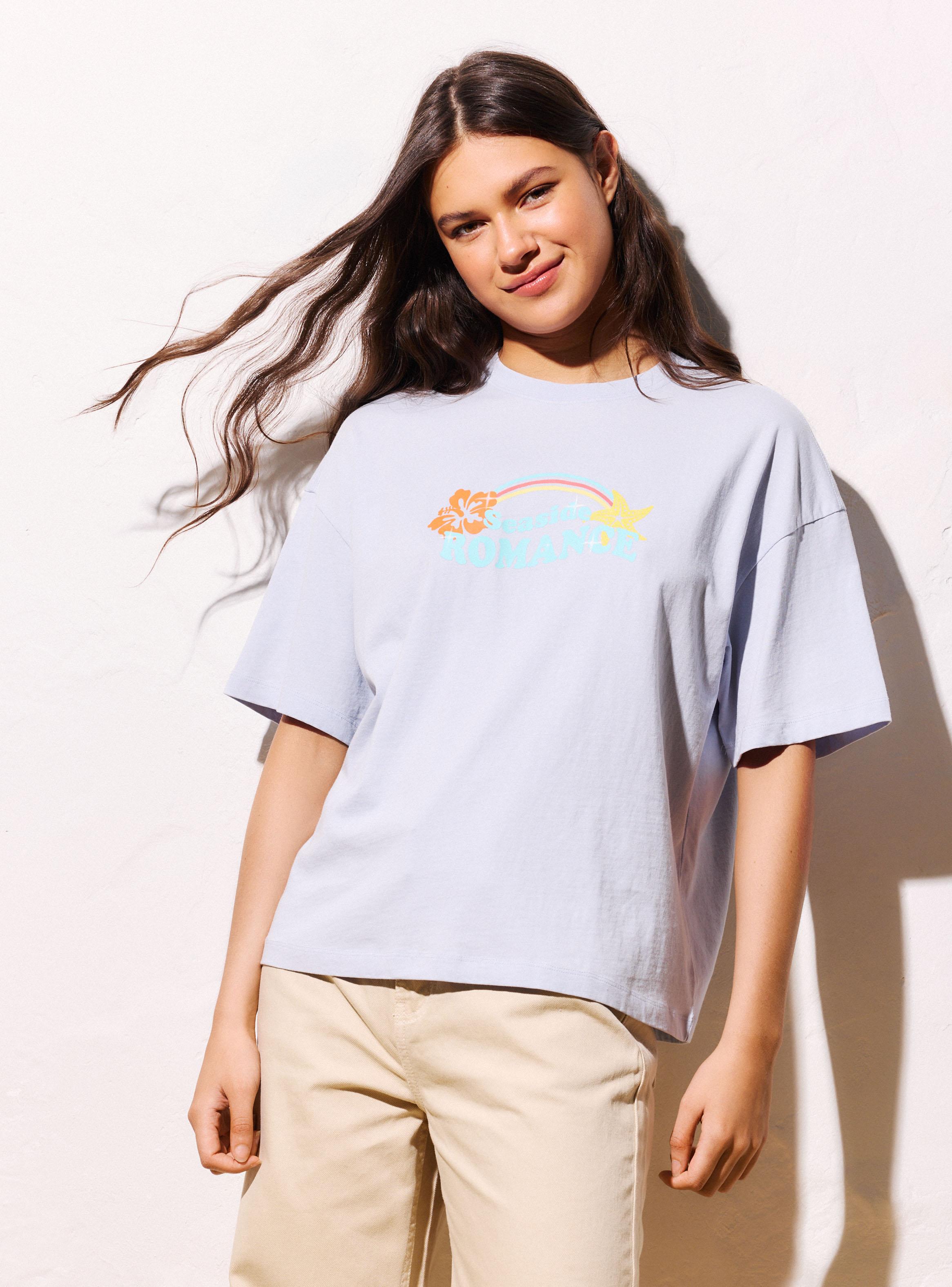 Polera Boxy Oversize Manga Corta Cuello Redondo-0