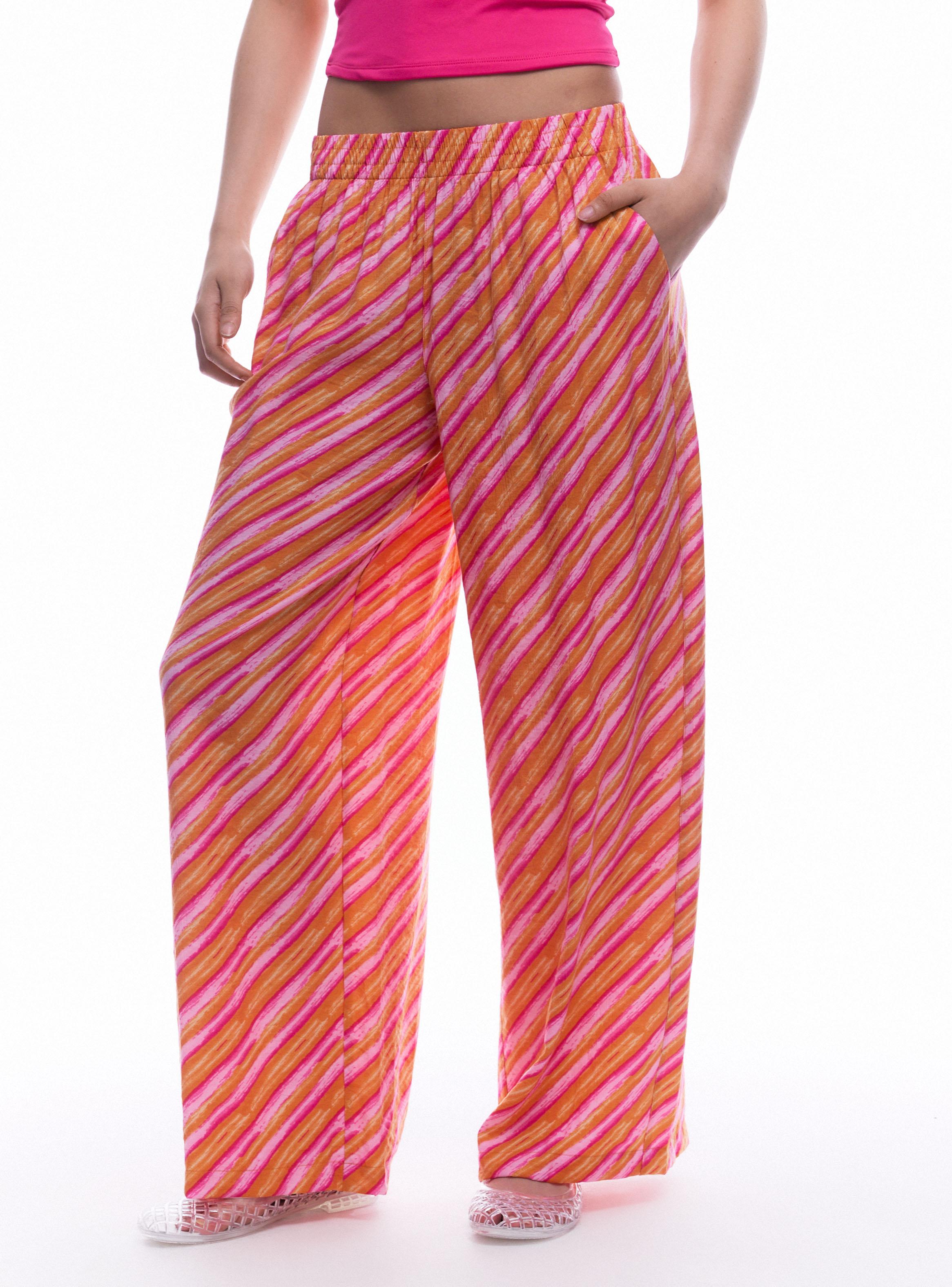 Pantalón Tiro Medio Pretina Elasticada Wide Leg-0
