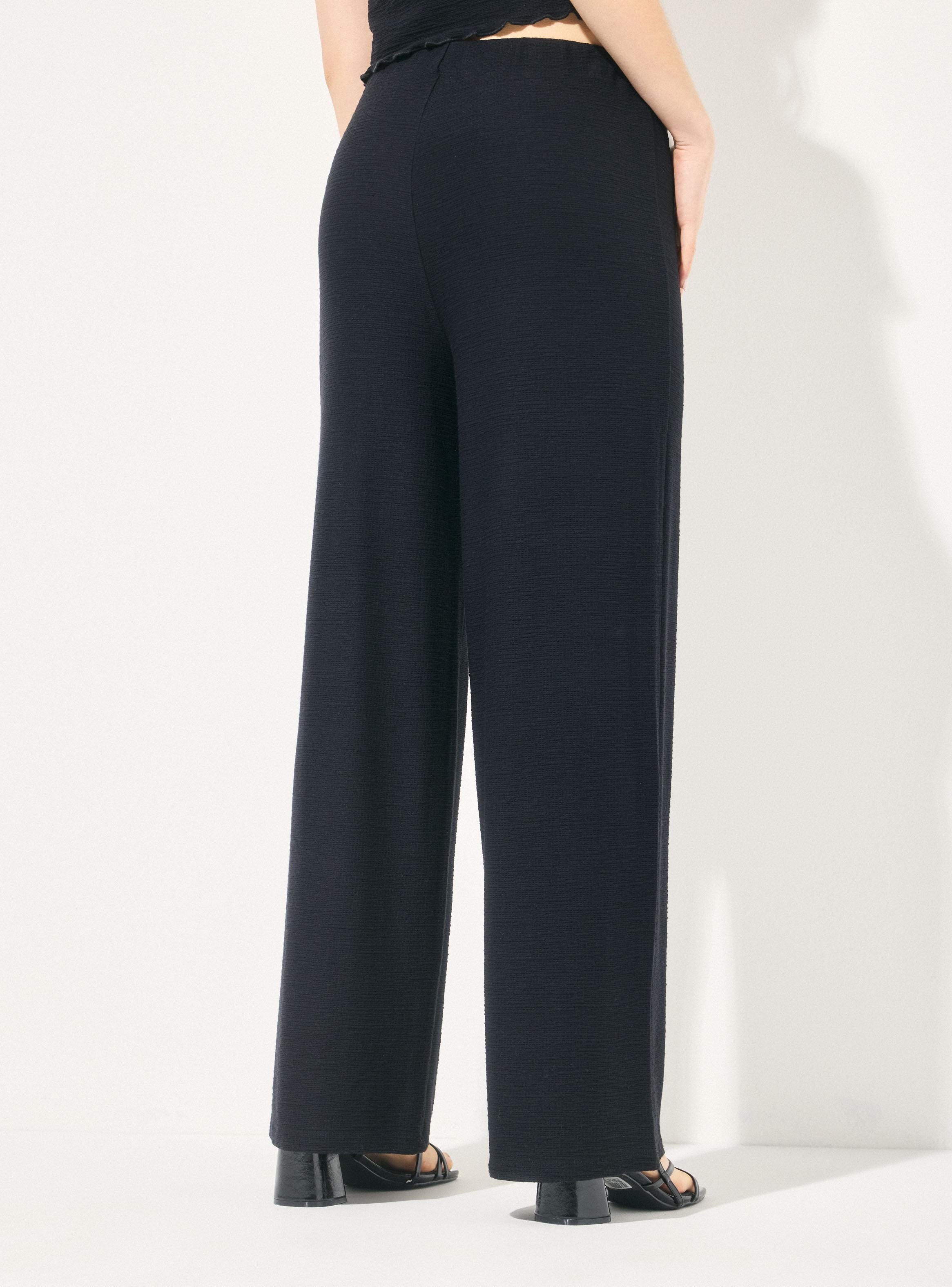 Pantalón Wide Leg Tiro Alto Botón-1