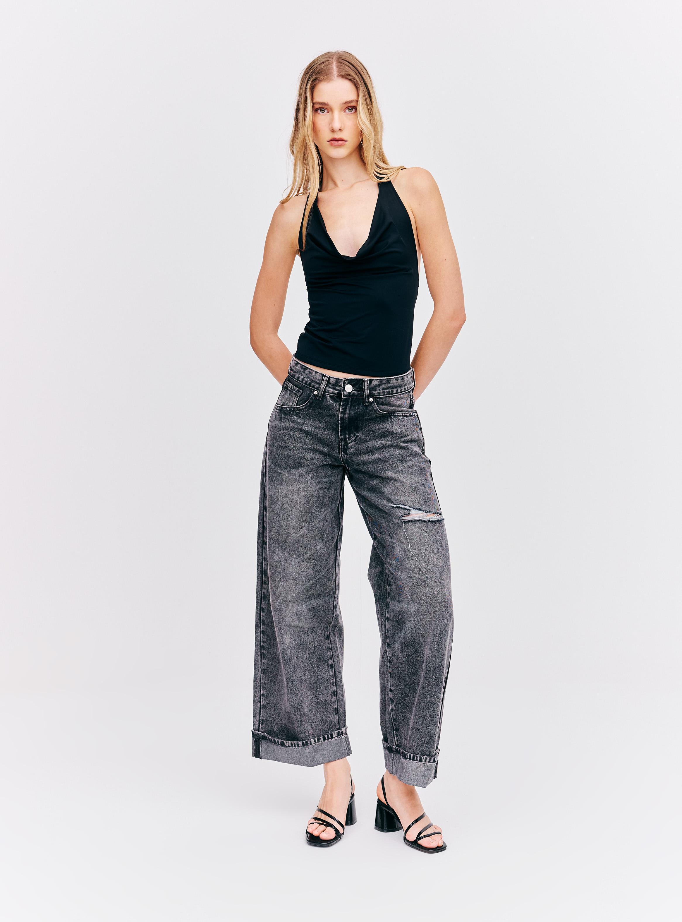 Jeans con Roturas y Desgastes Vintage-4