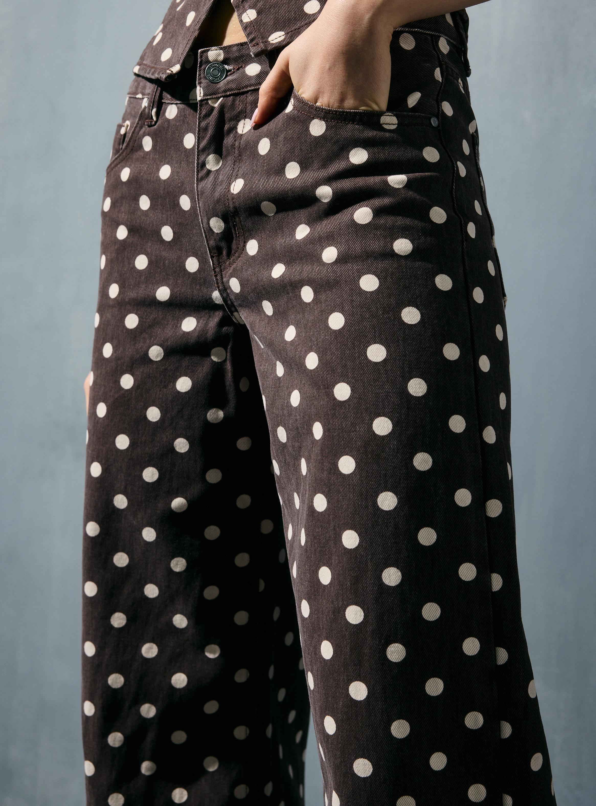 Jeans Baggy Tiro Medio con Lunares-2