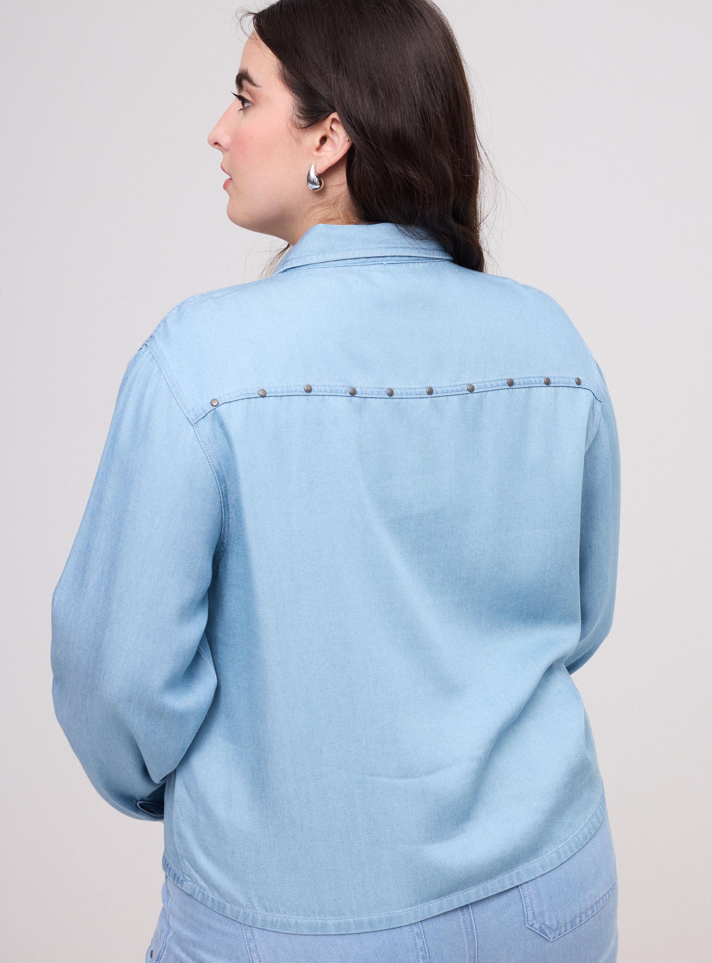 Blusa Sobrecamisa con Aplicaciones Metálicas-3