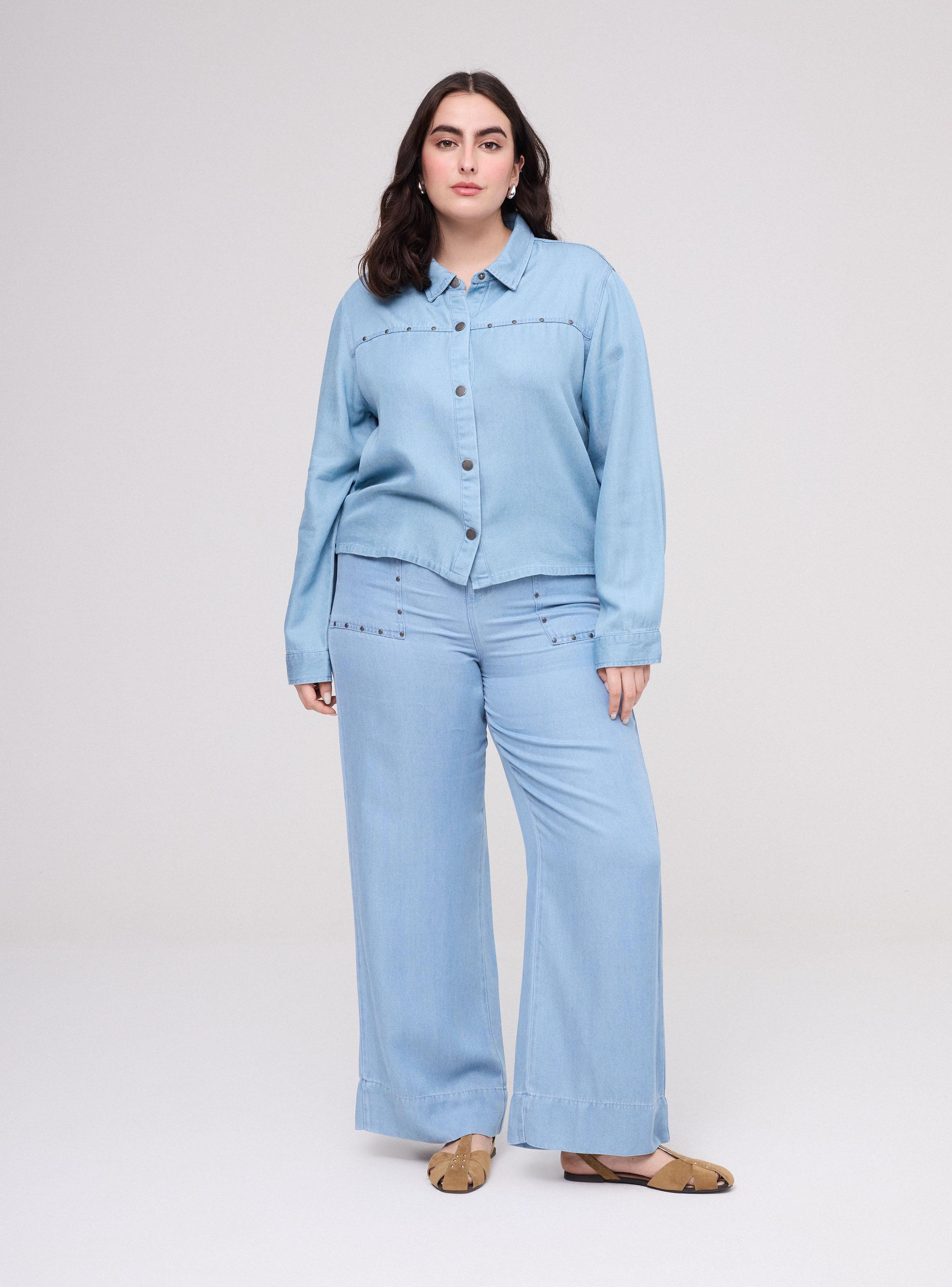 Blusa Sobrecamisa con Aplicaciones Metálicas-4