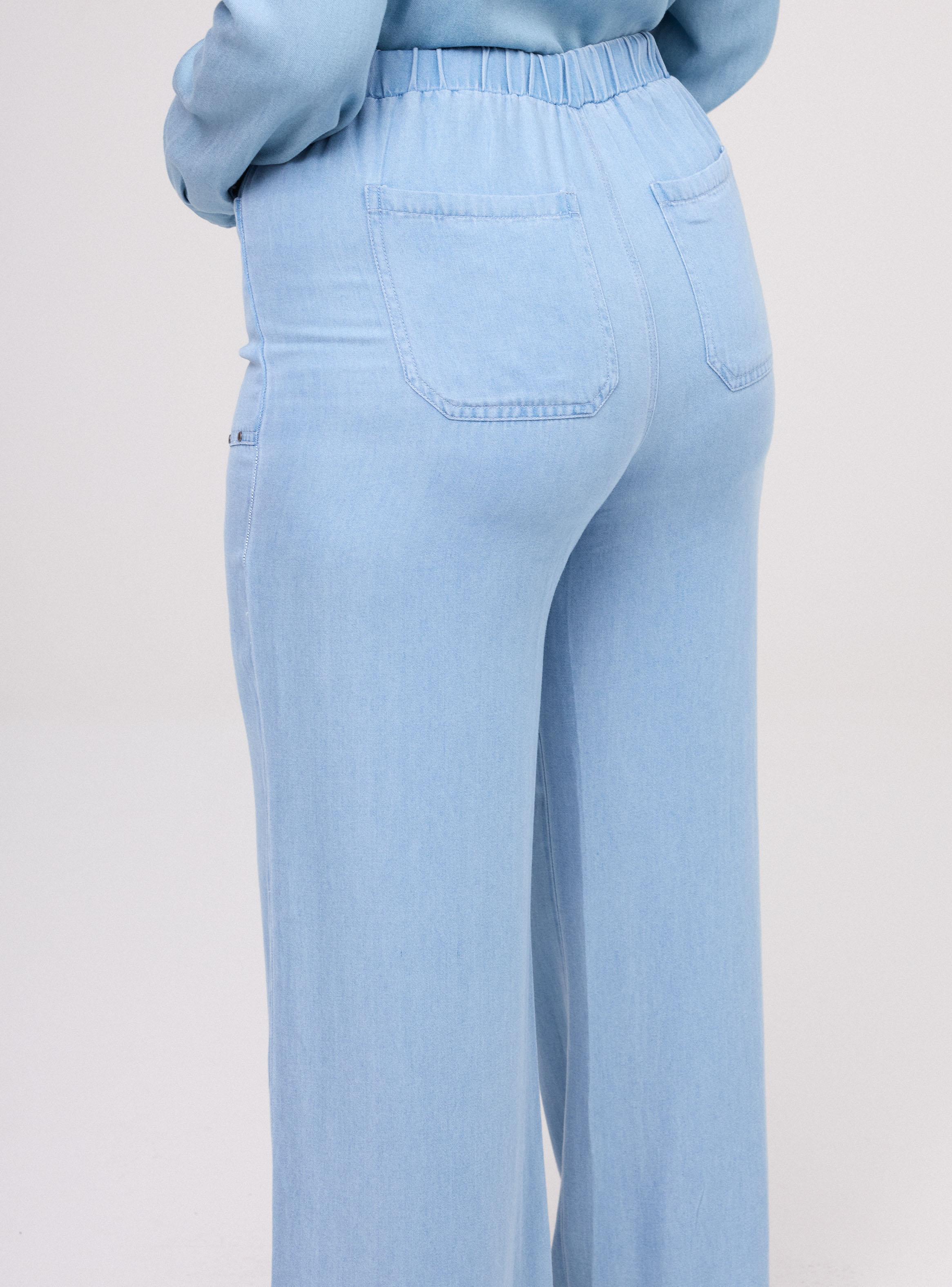 Pantalón Wide Leg con Aplicaciones Metálicas-3