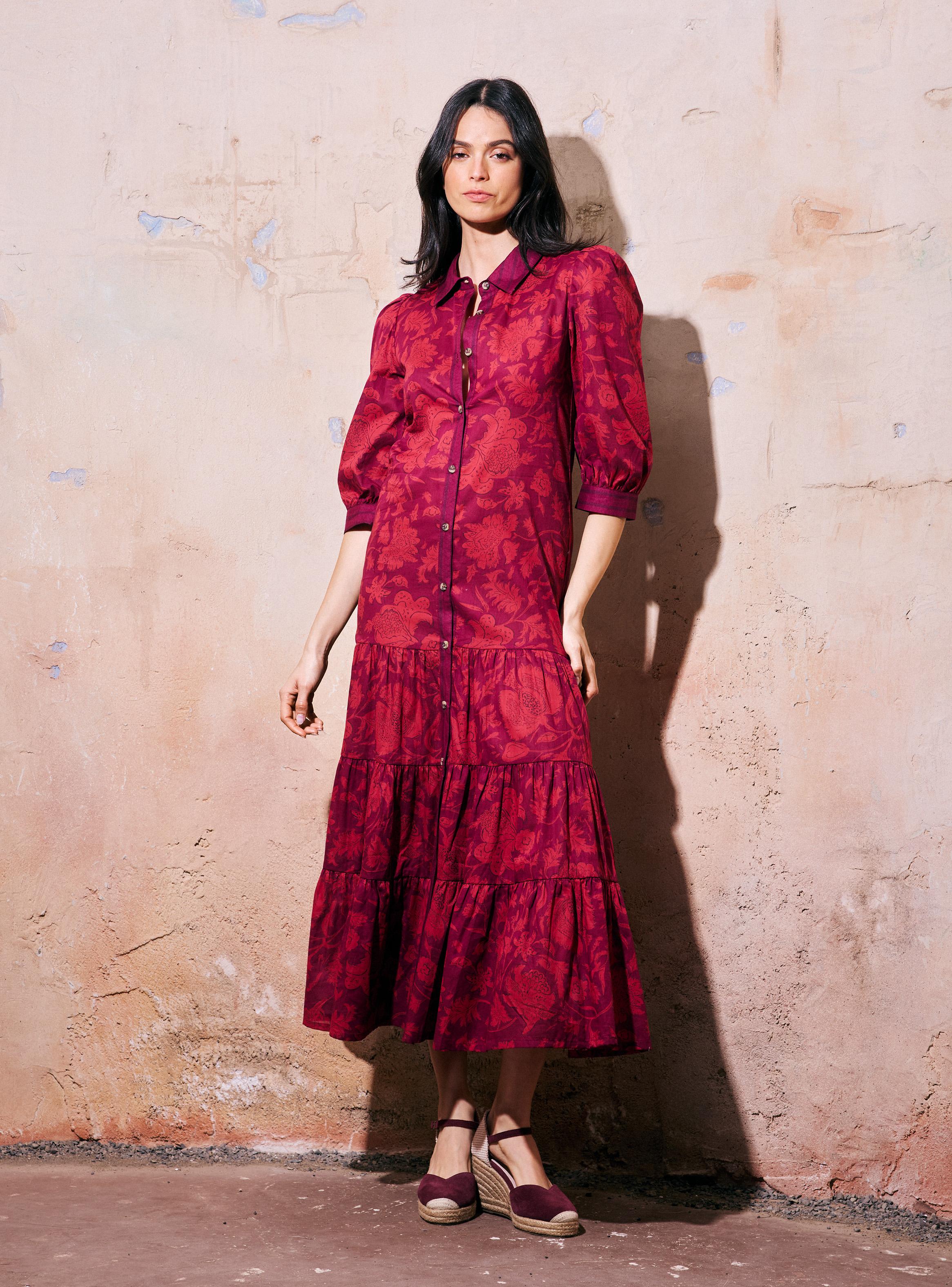 Vestido Camisero Estampados Combinados-4