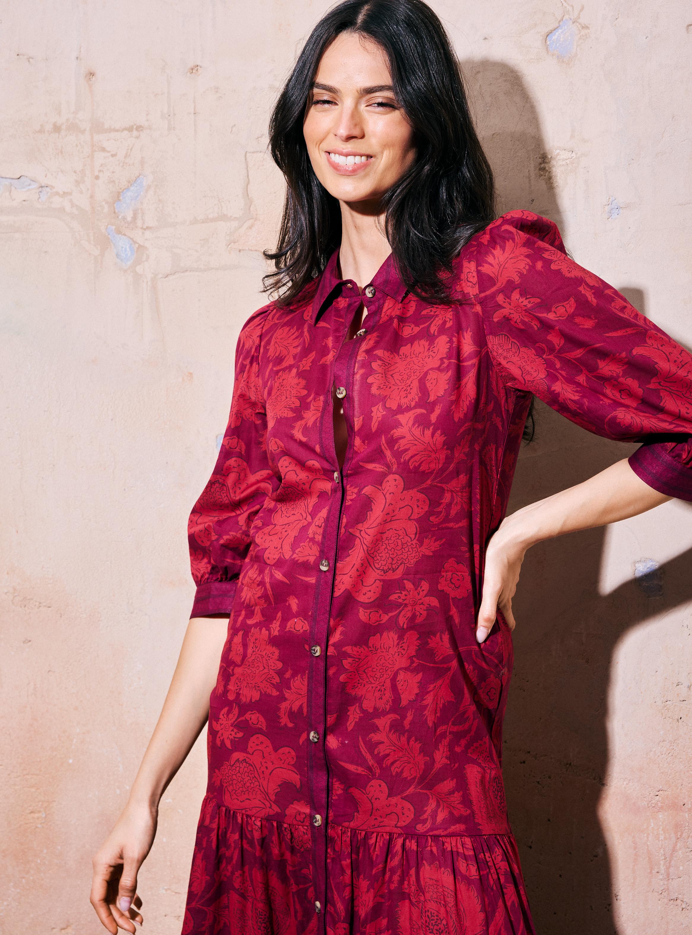 Vestido Camisero Estampados Combinados-2