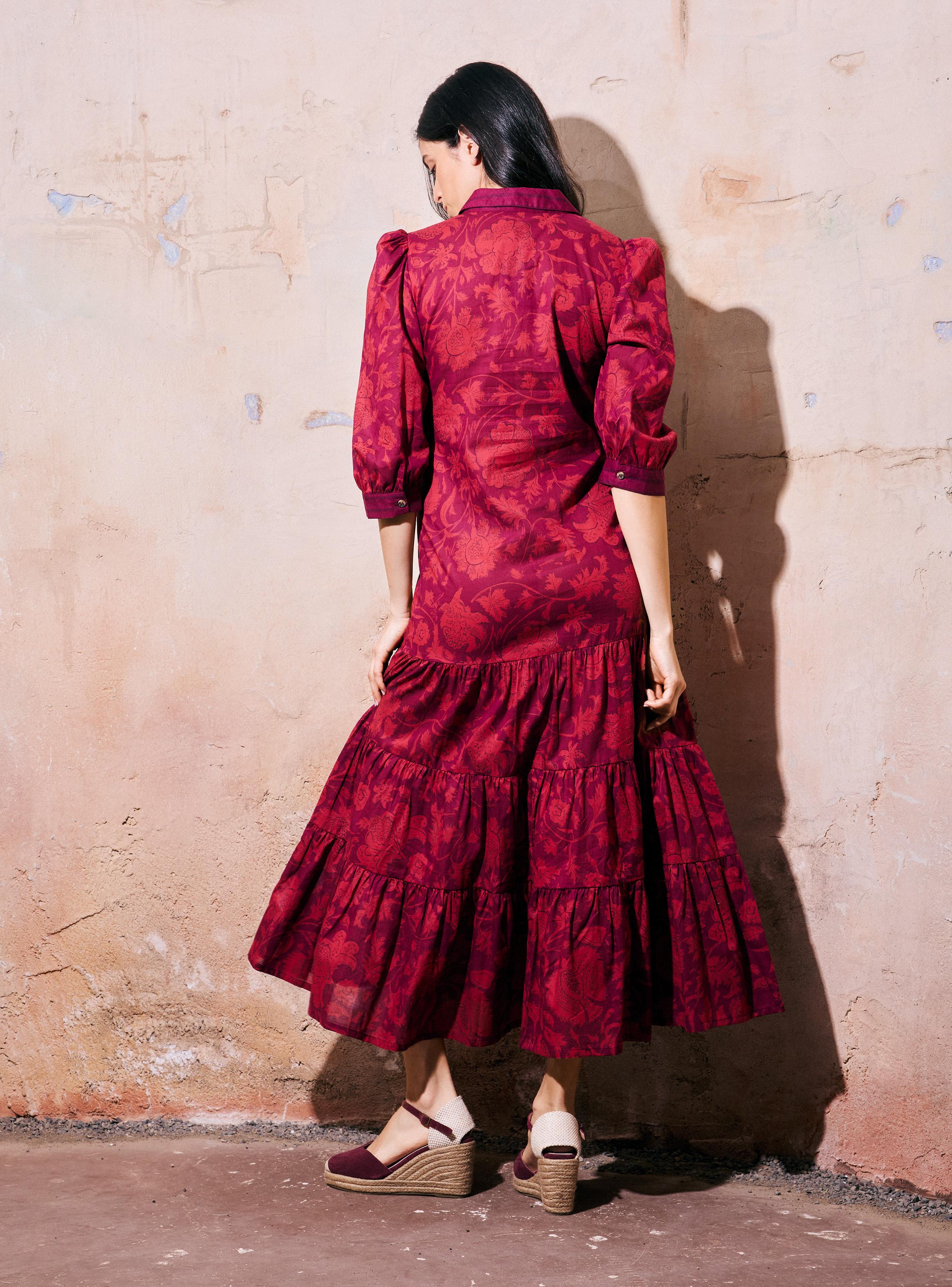 Vestido Camisero Estampados Combinados-5