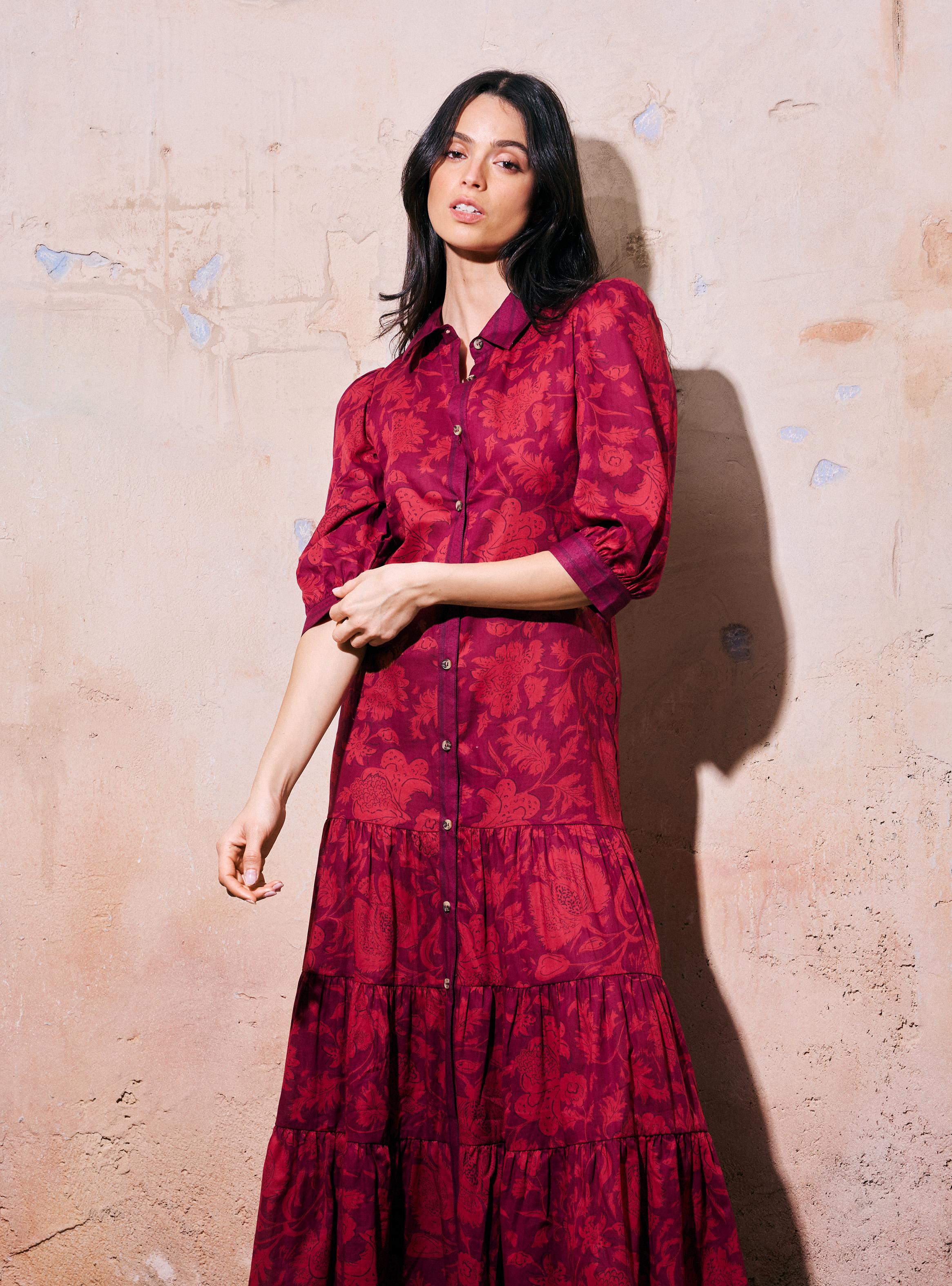 Vestido Camisero Estampados Combinados-0