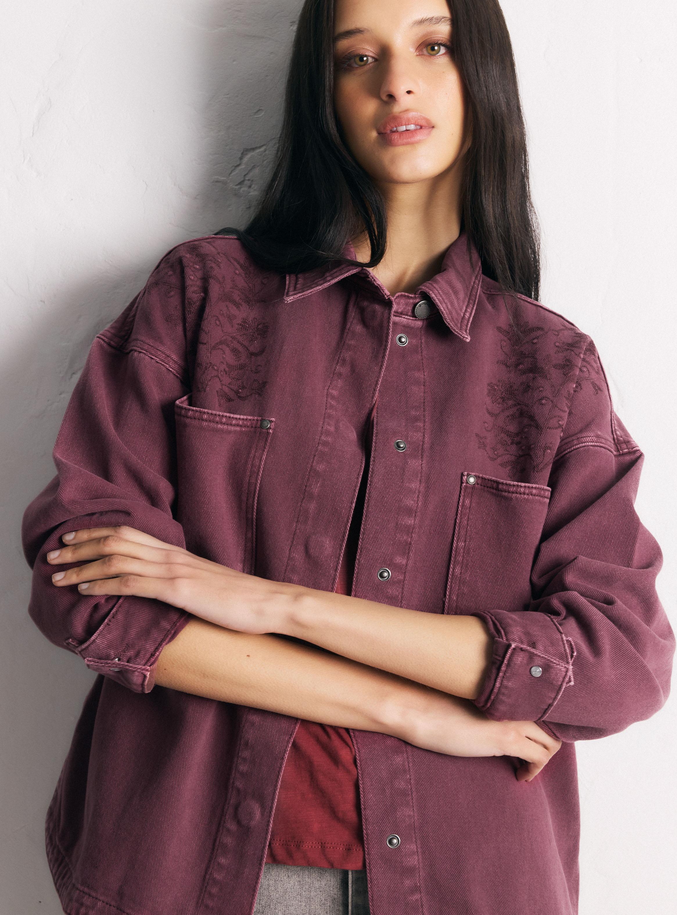 Chaqueta Oversize con Bolsillos Frontales-2