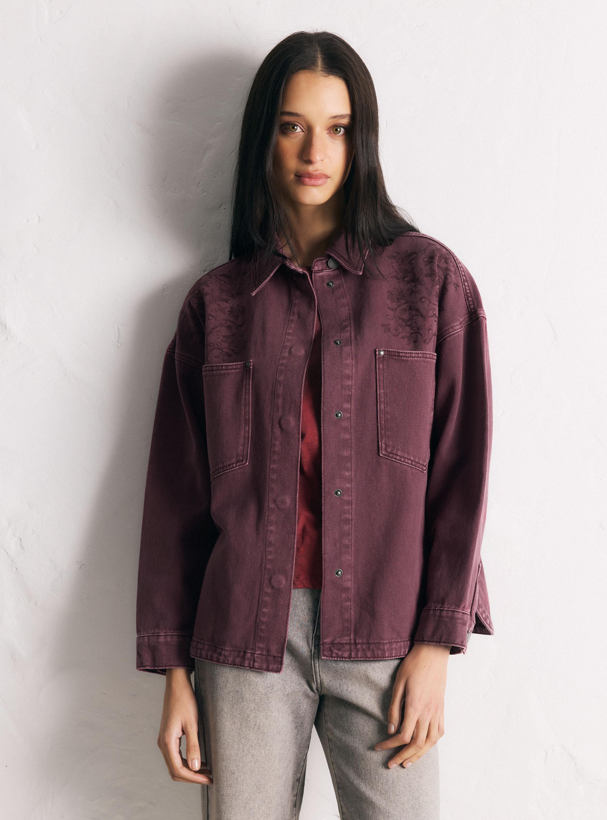 Chaqueta Oversize con Bolsillos Frontales-0