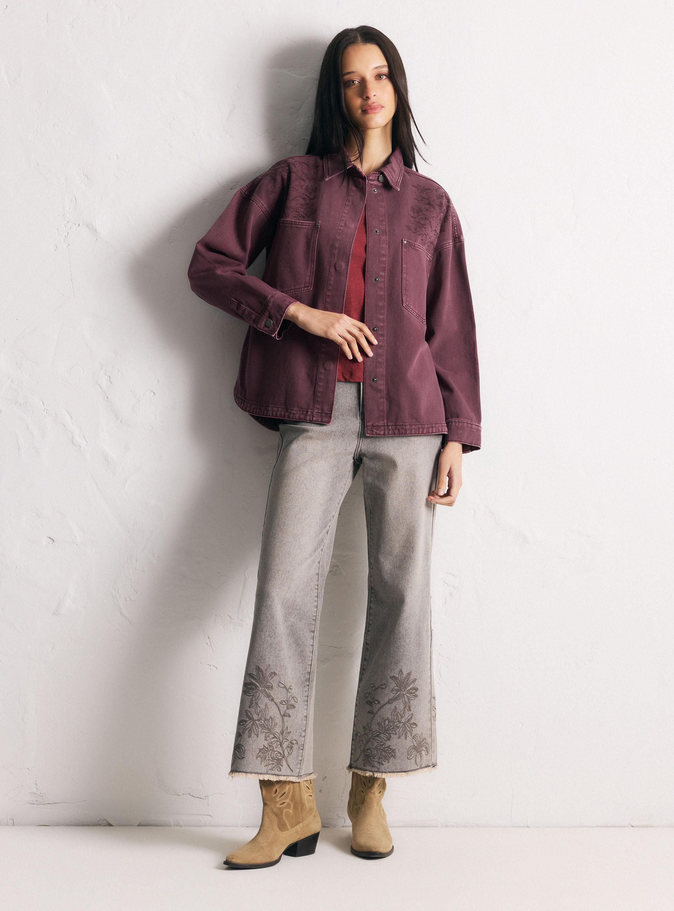 Chaqueta Oversize con Bolsillos Frontales-4