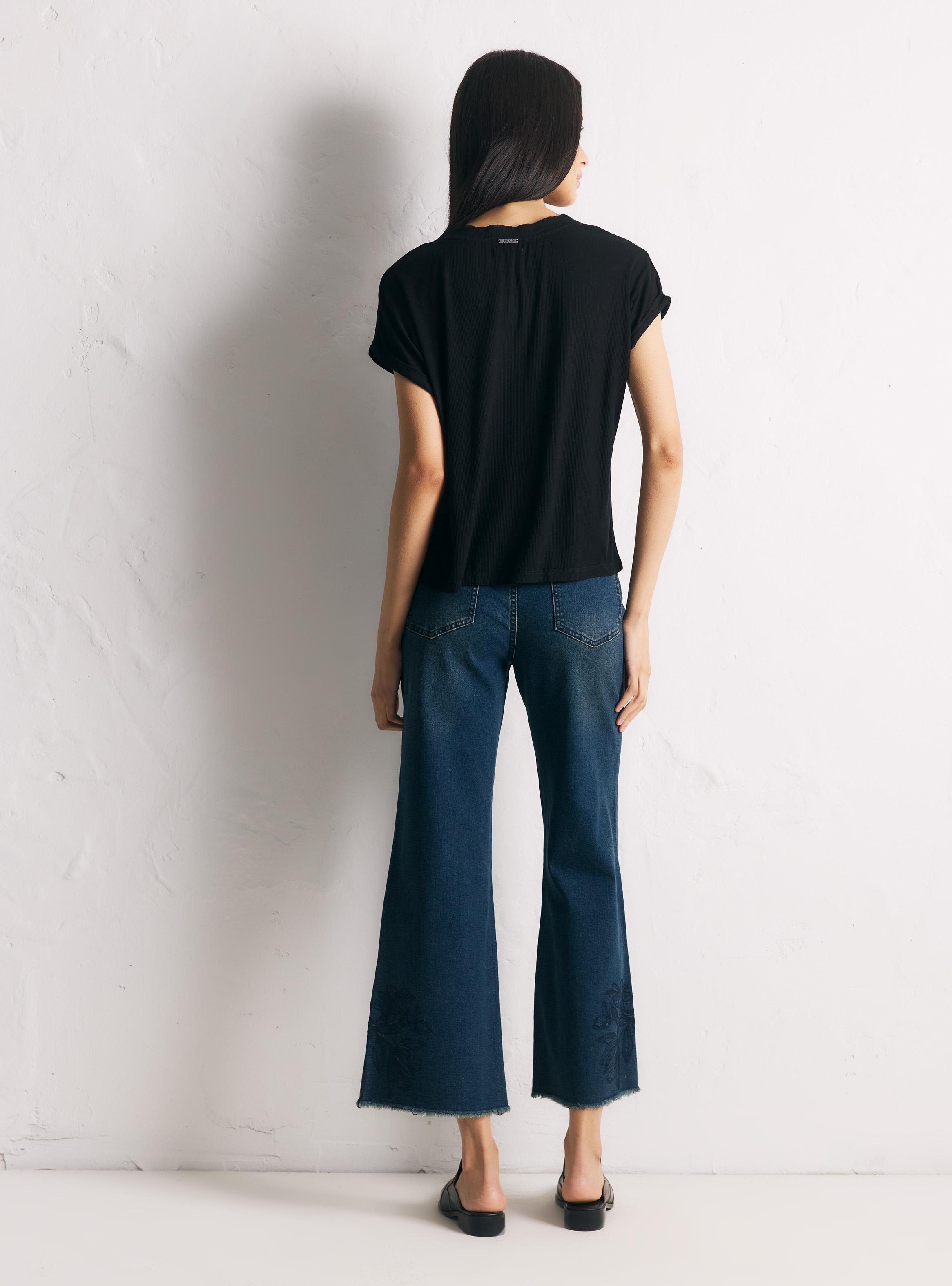 Polera Cuello Redondo Manga Corta Oversize Holgada-5