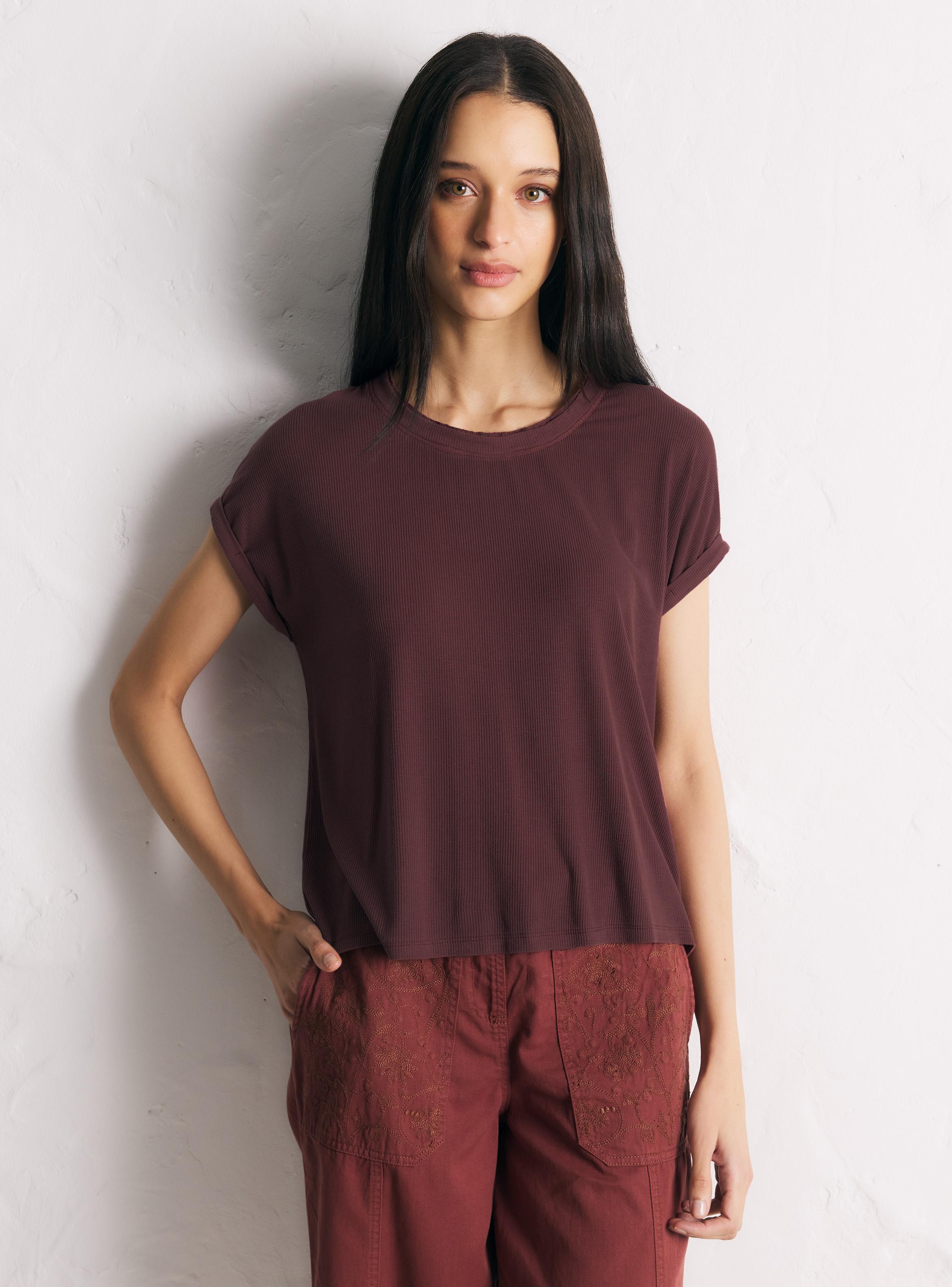 Polera Cuello Redondo Manga Corta Oversize Holgada-0