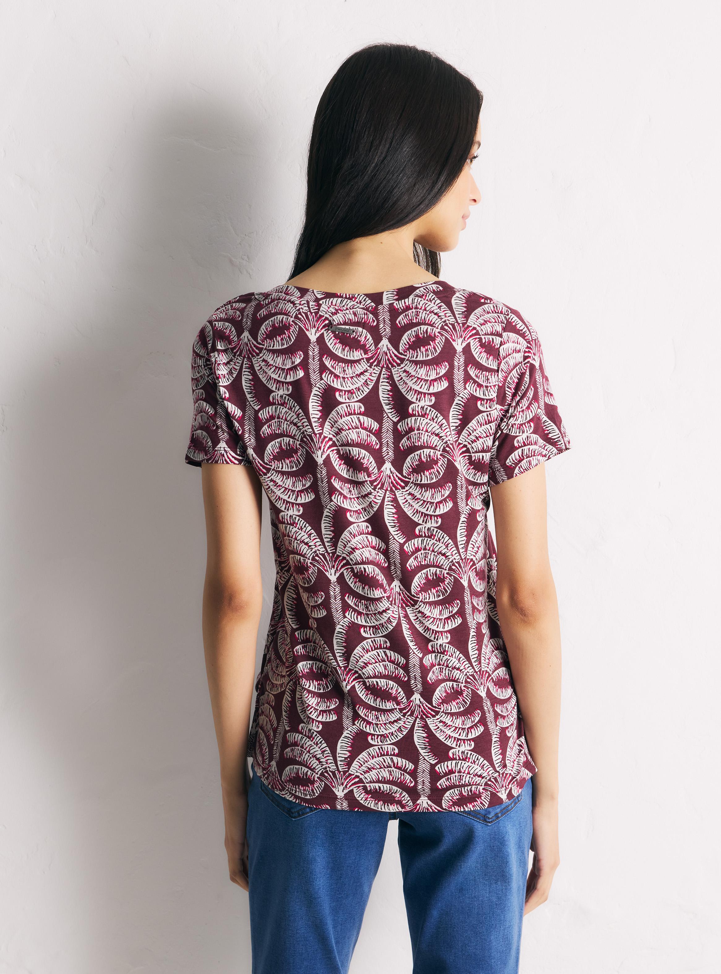 Polera Manga Corta Cuello V Full Estampado-1