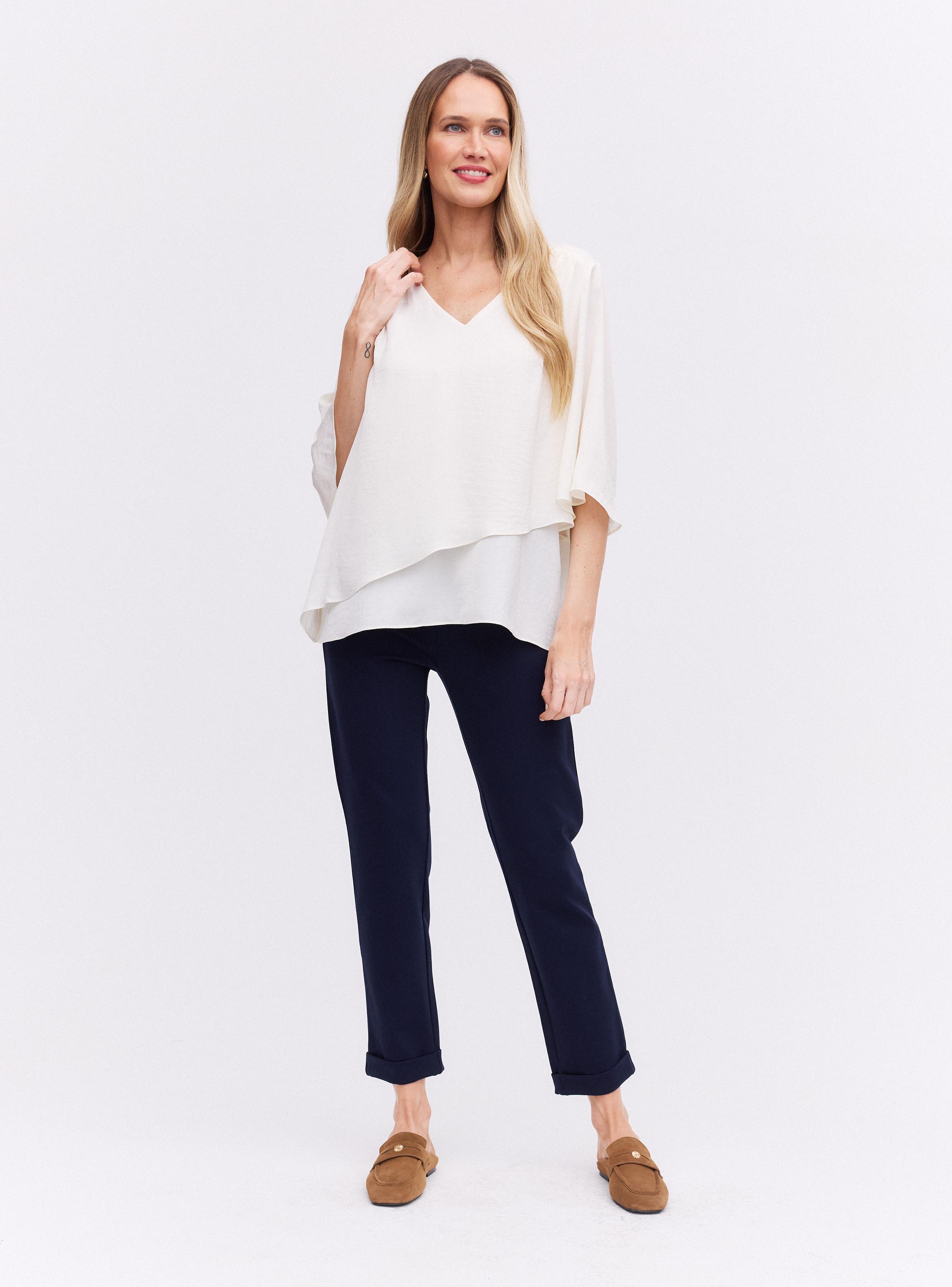 Blusa Asimétrica Acabado Satinado-4