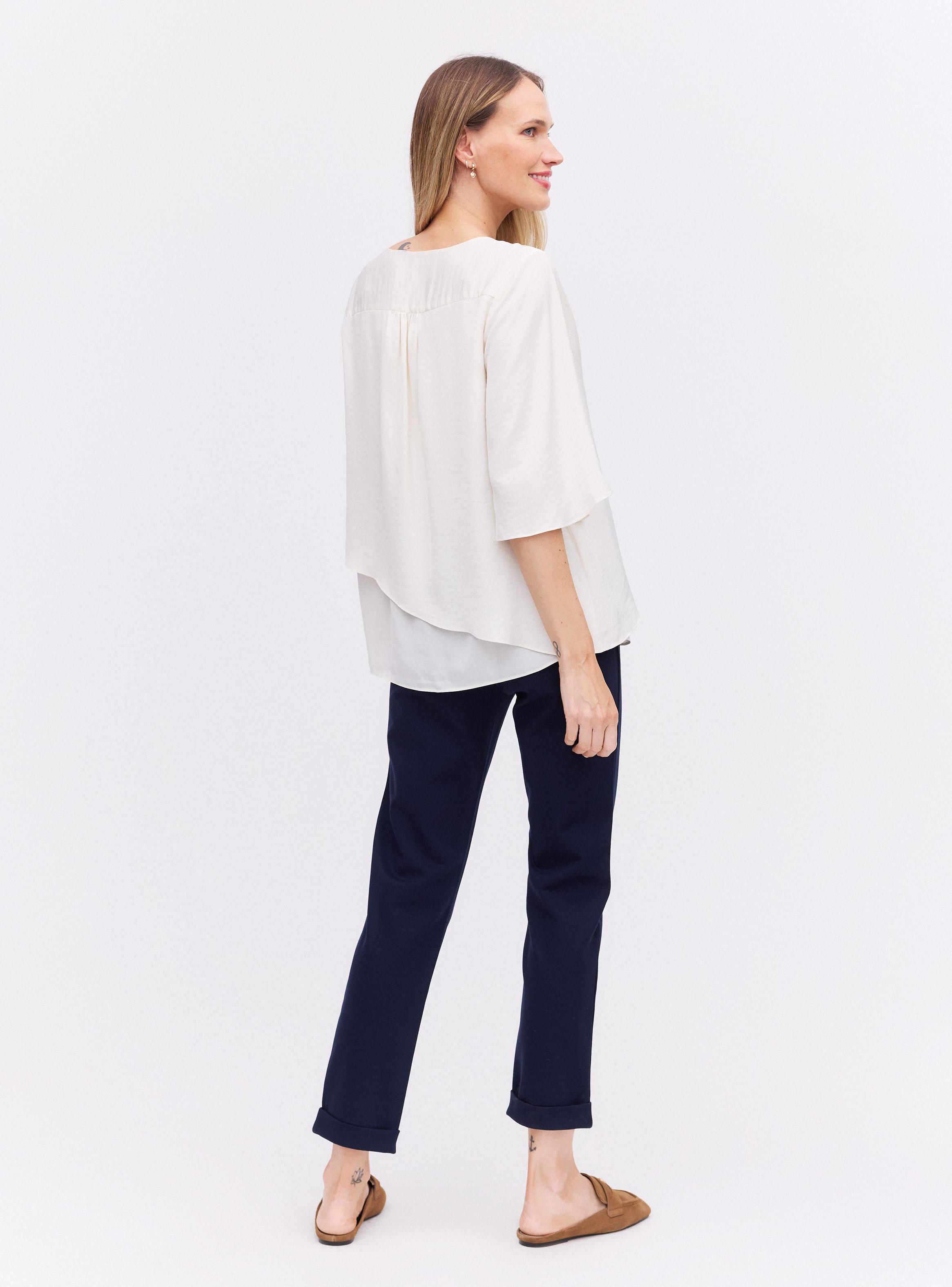 Blusa Asimétrica Acabado Satinado-5