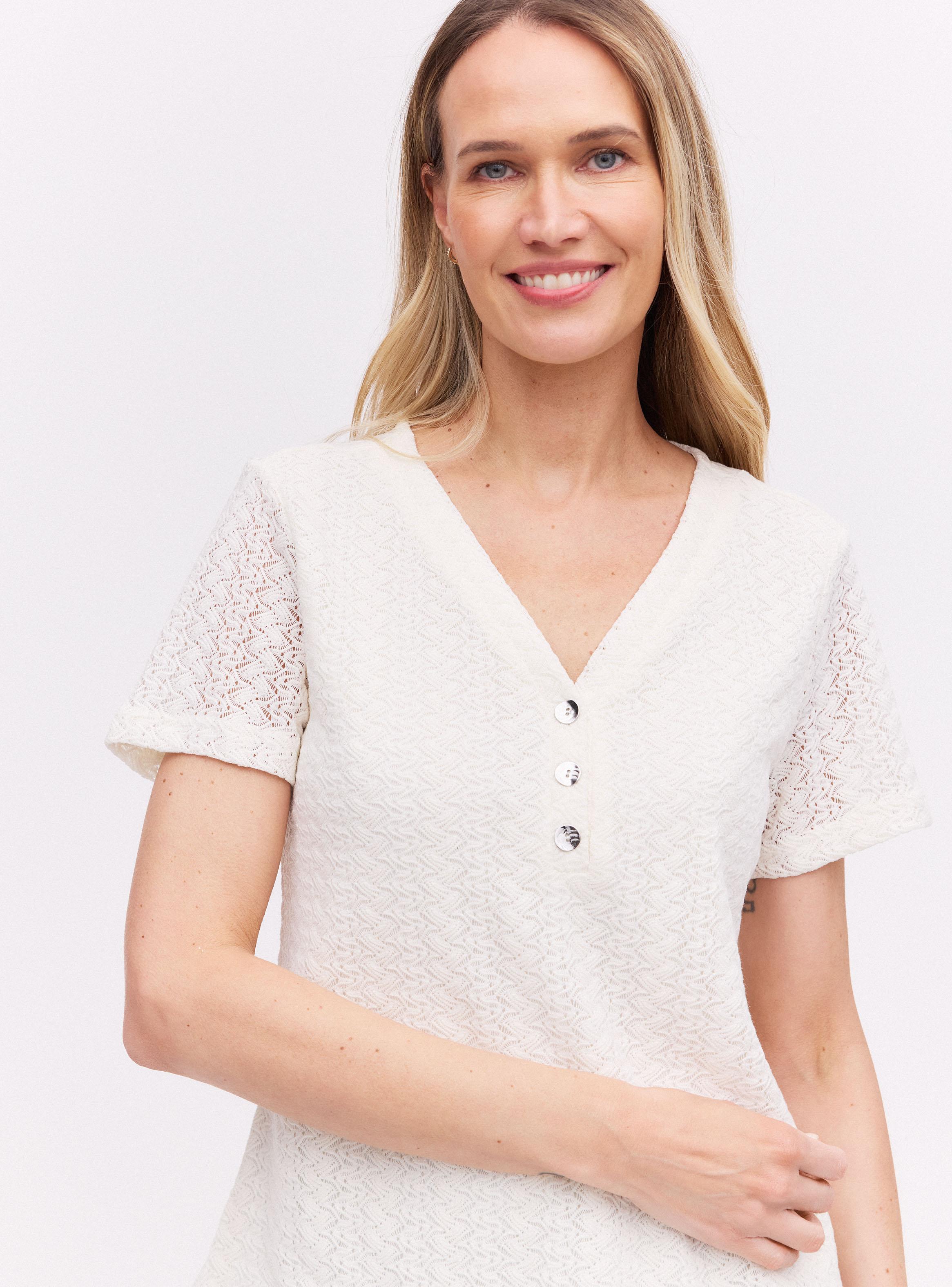 Polera Escote V Henley Texturada-2