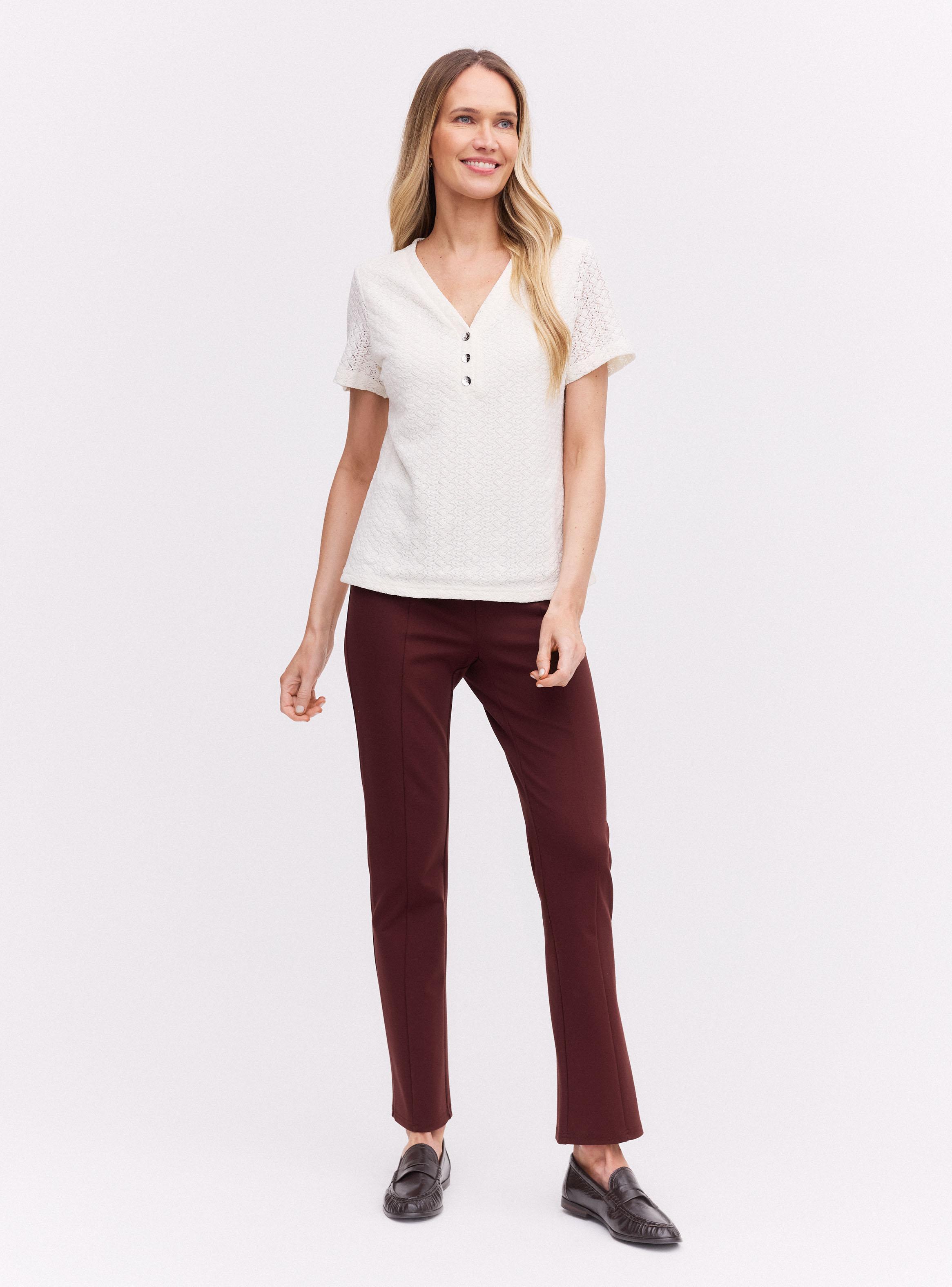 Polera Escote V Henley Texturada-4