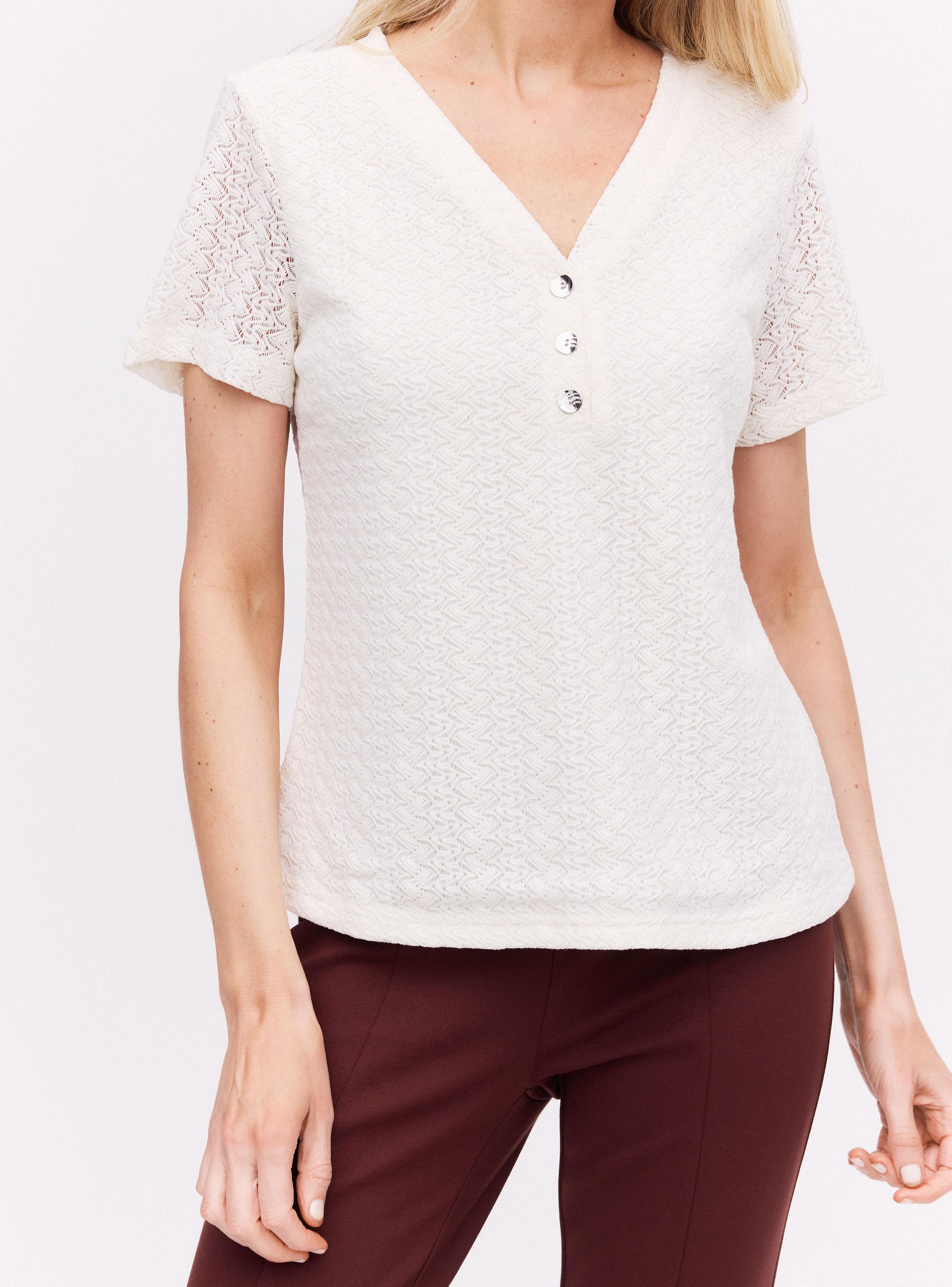 Polera Escote V Henley Texturada-3