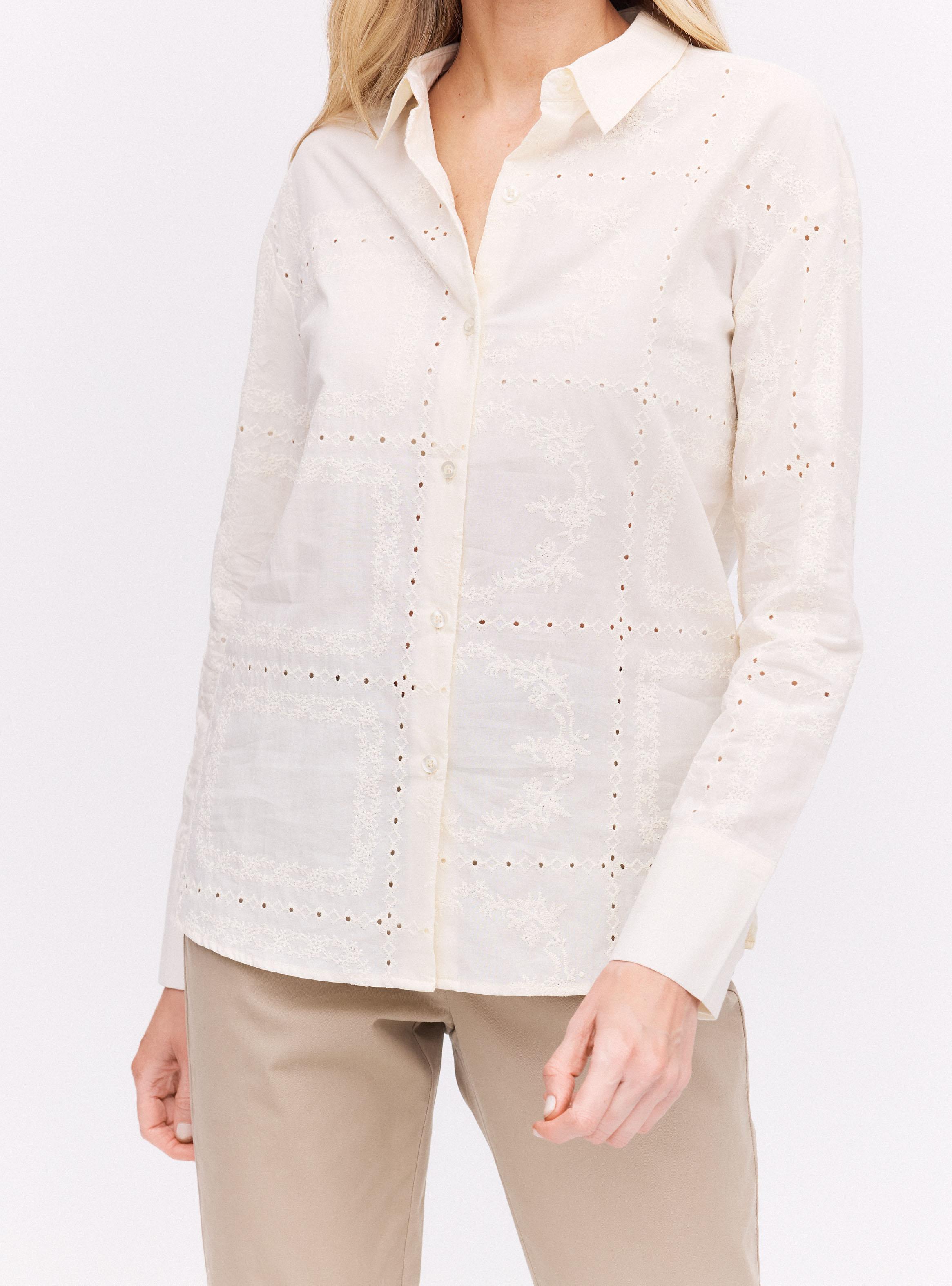 Blusa Broderie Manga Larga-3