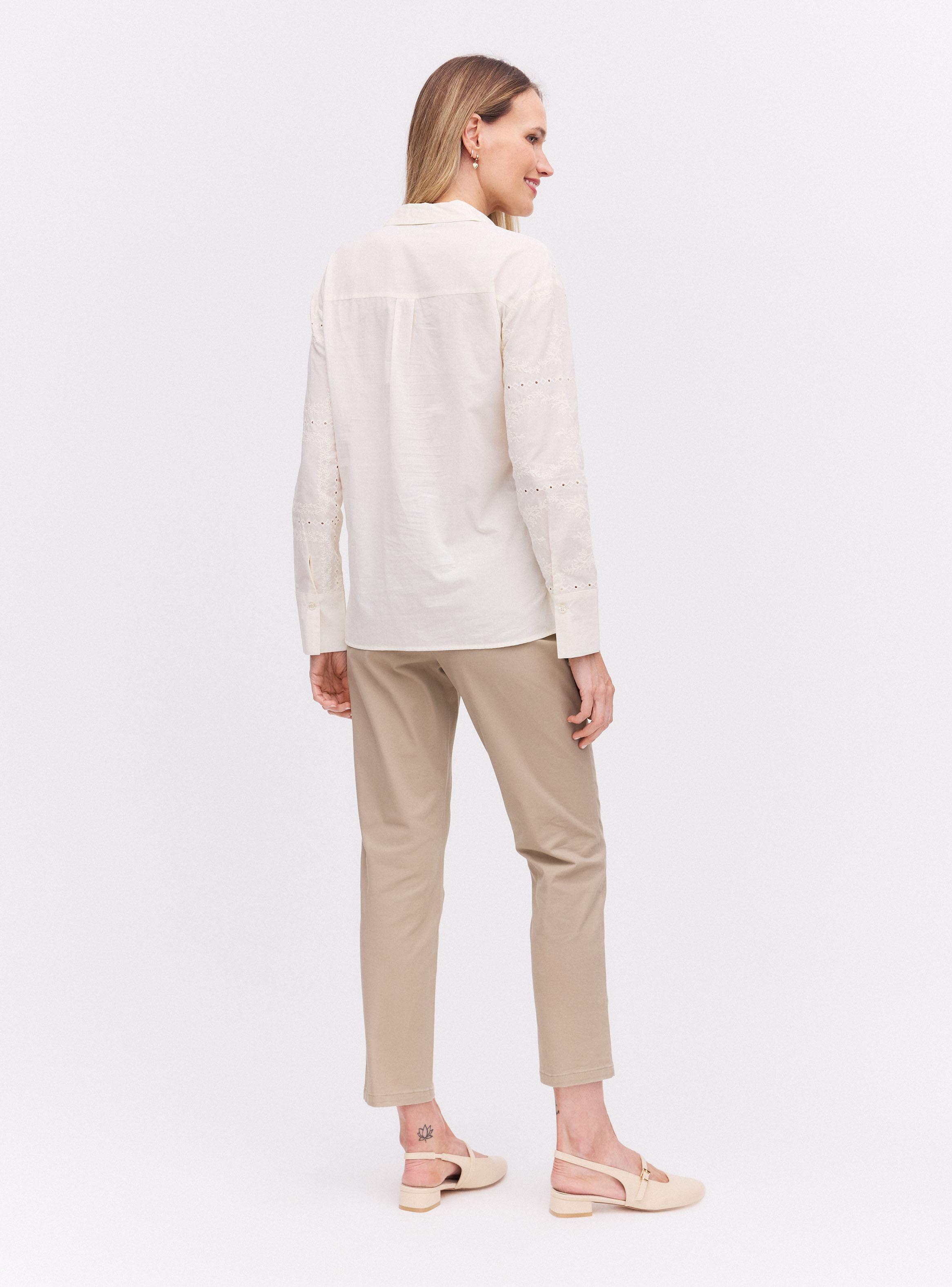 Blusa Broderie Manga Larga-5