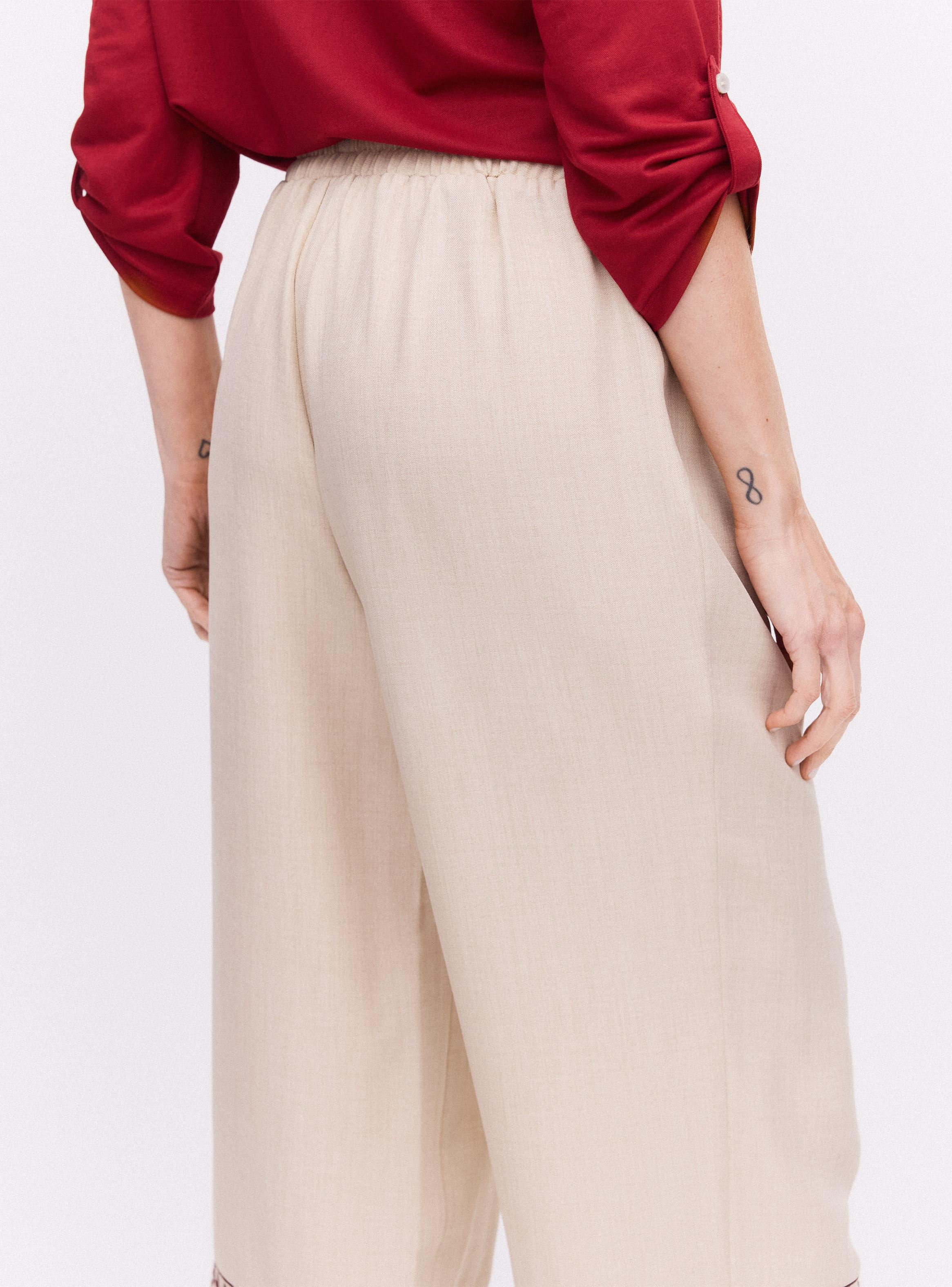Pantalón Wide Leg Tiro Alto con Bordado-3