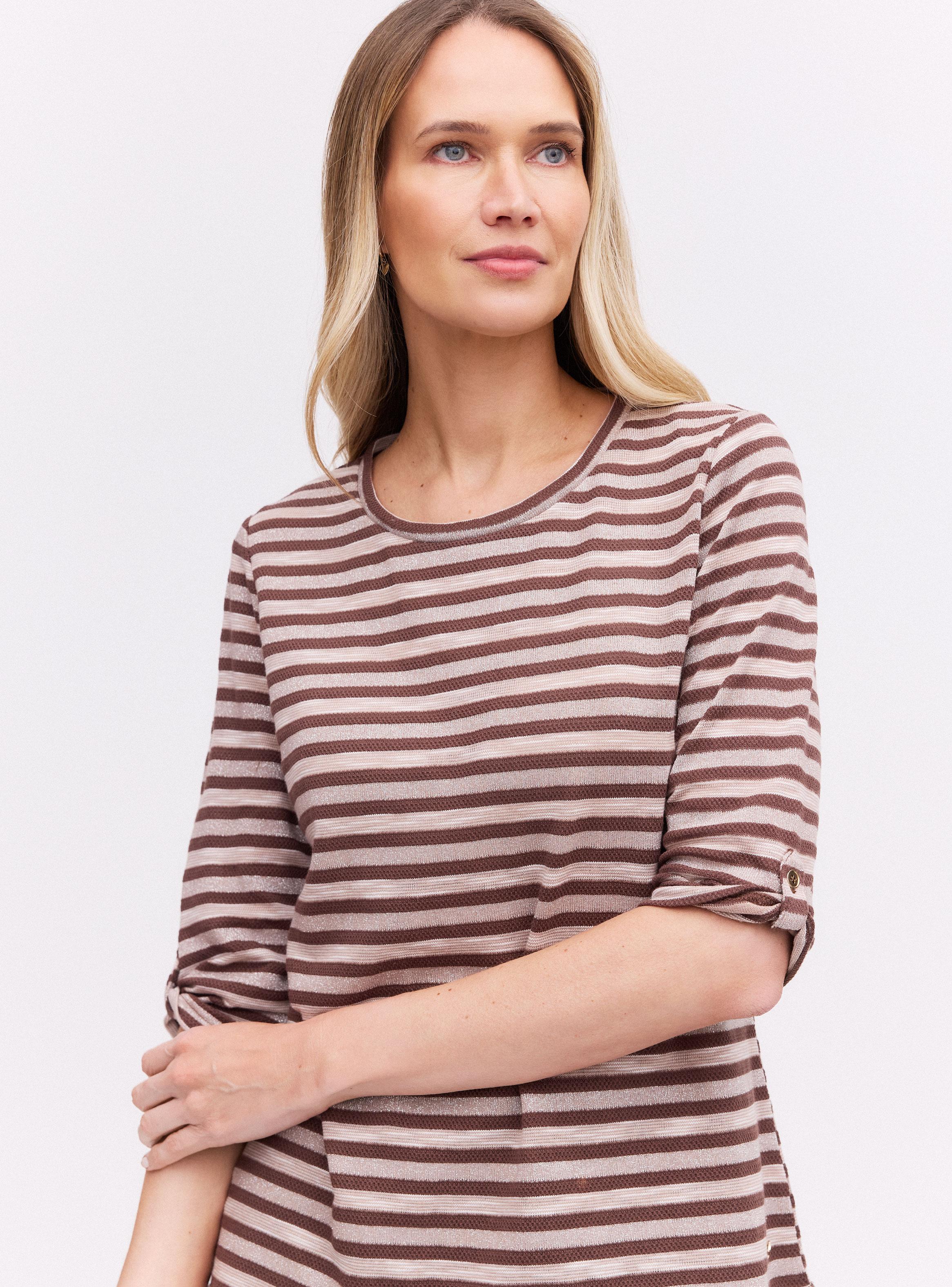 Sweater Rayada con Hilo Metálico-2