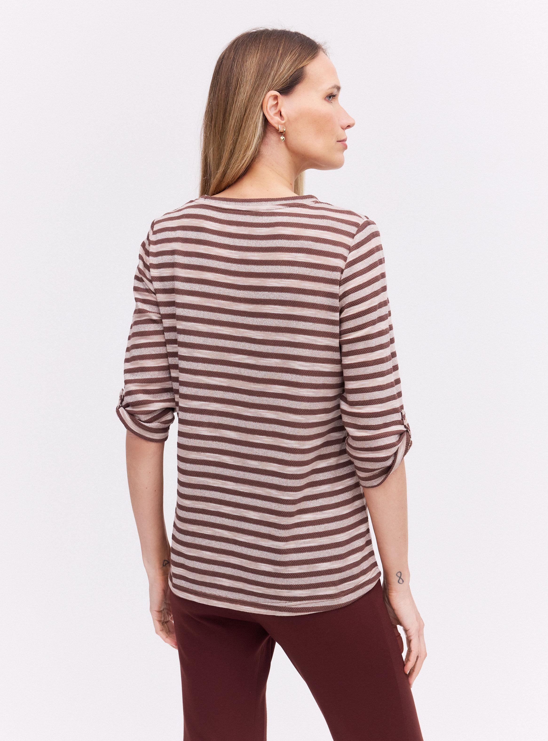 Sweater Rayada con Hilo Metálico-1