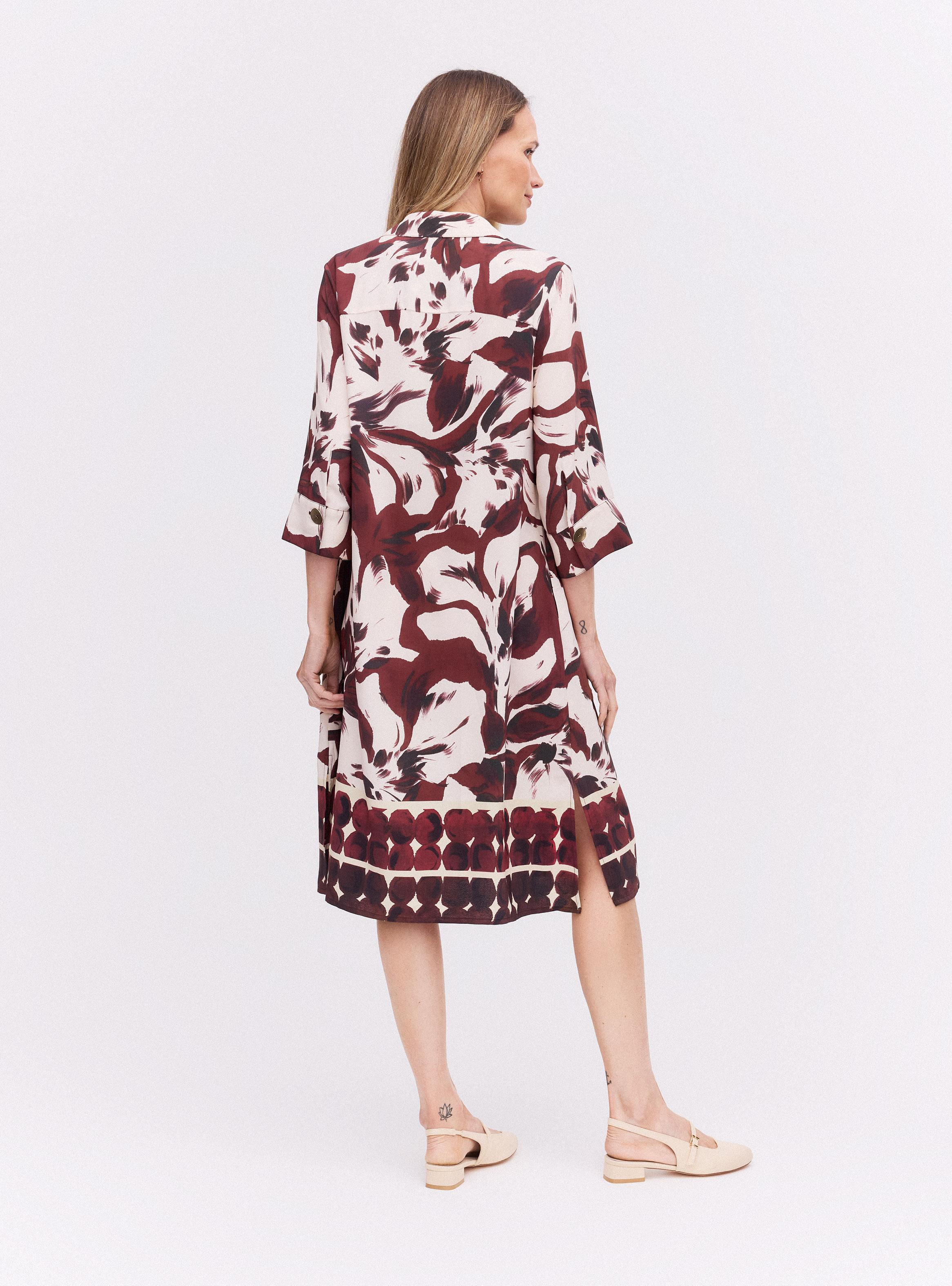 Vestido Midi Estampado Crepé-5