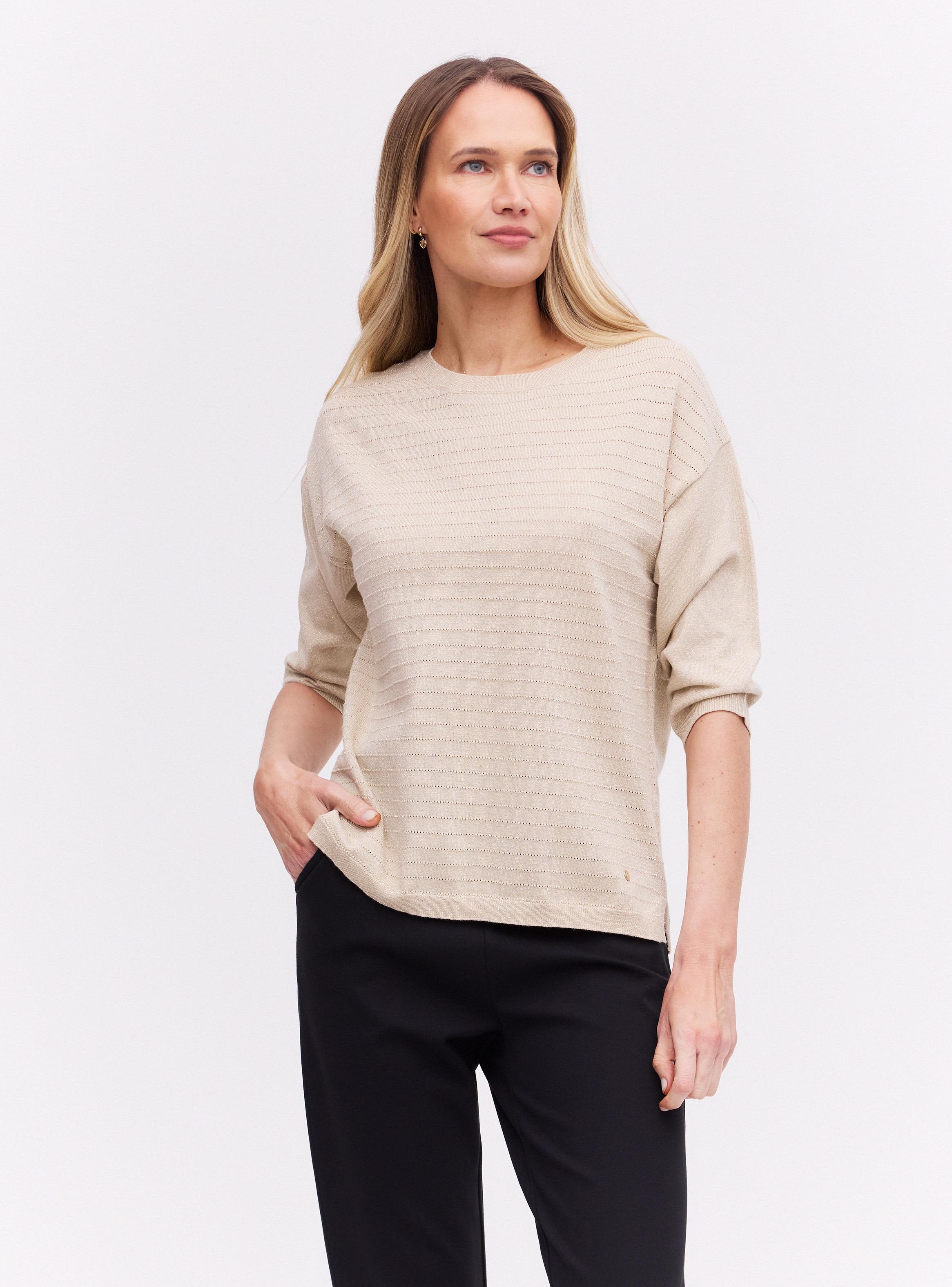 Sweater Textura de Rayas y Lúrex-0