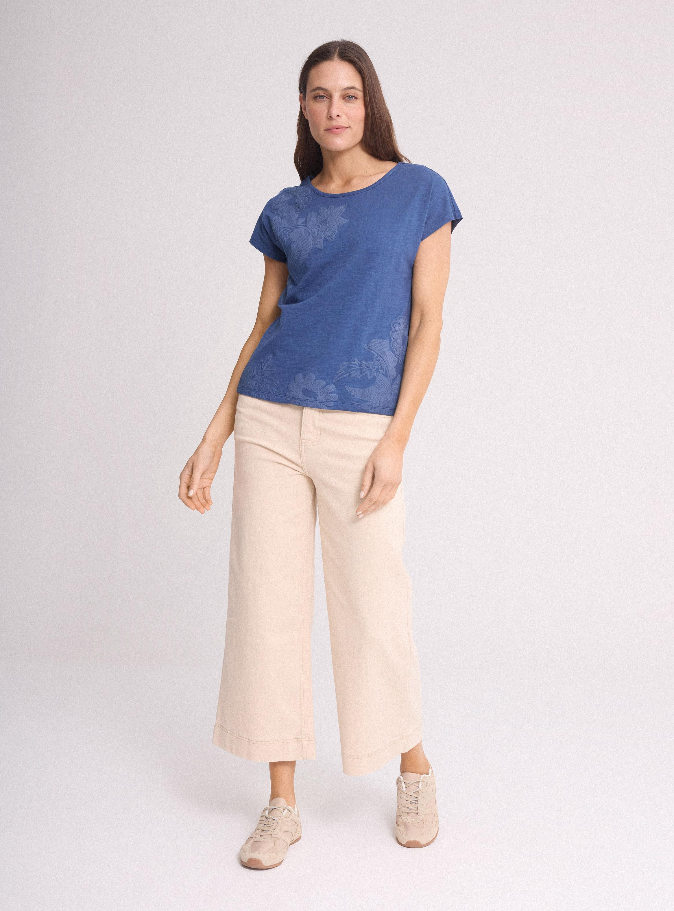 Jeans Wide Leg Tiro Alto Elasticado-4