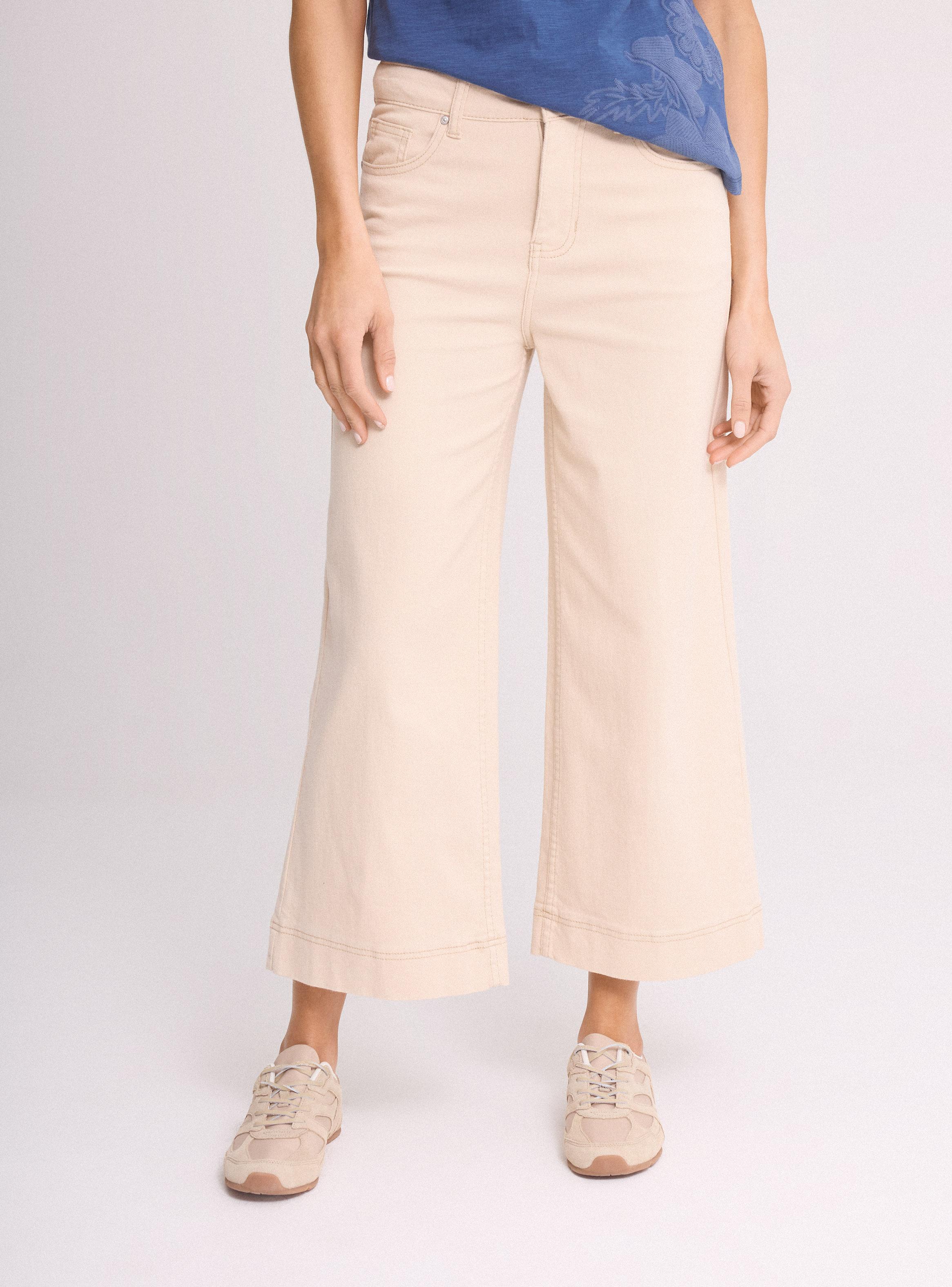 Jeans Wide Leg Tiro Alto Elasticado-0