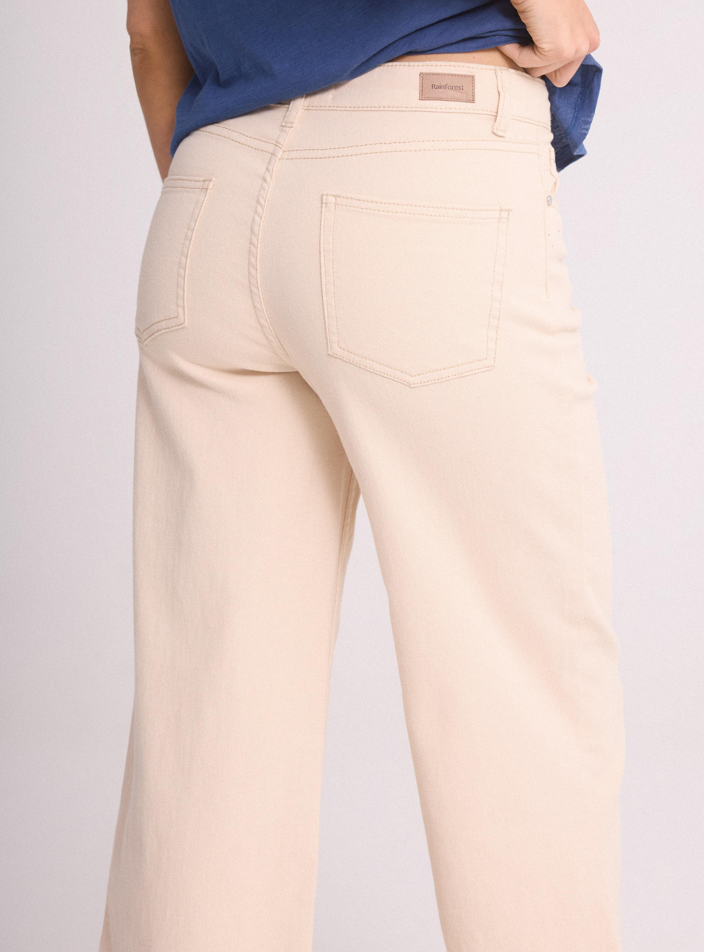 Jeans Wide Leg Tiro Alto Elasticado-3