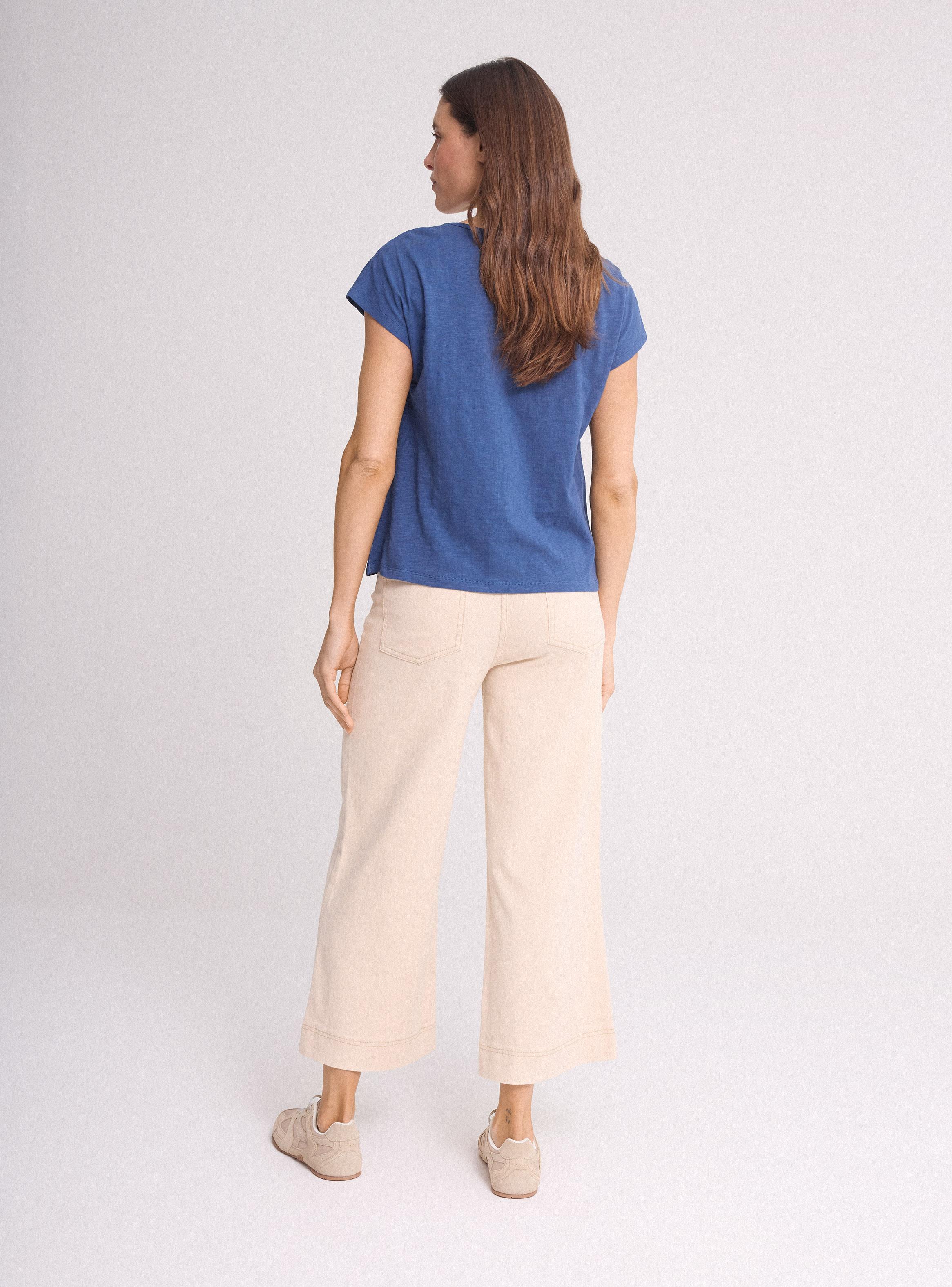 Jeans Wide Leg Tiro Alto Elasticado-5