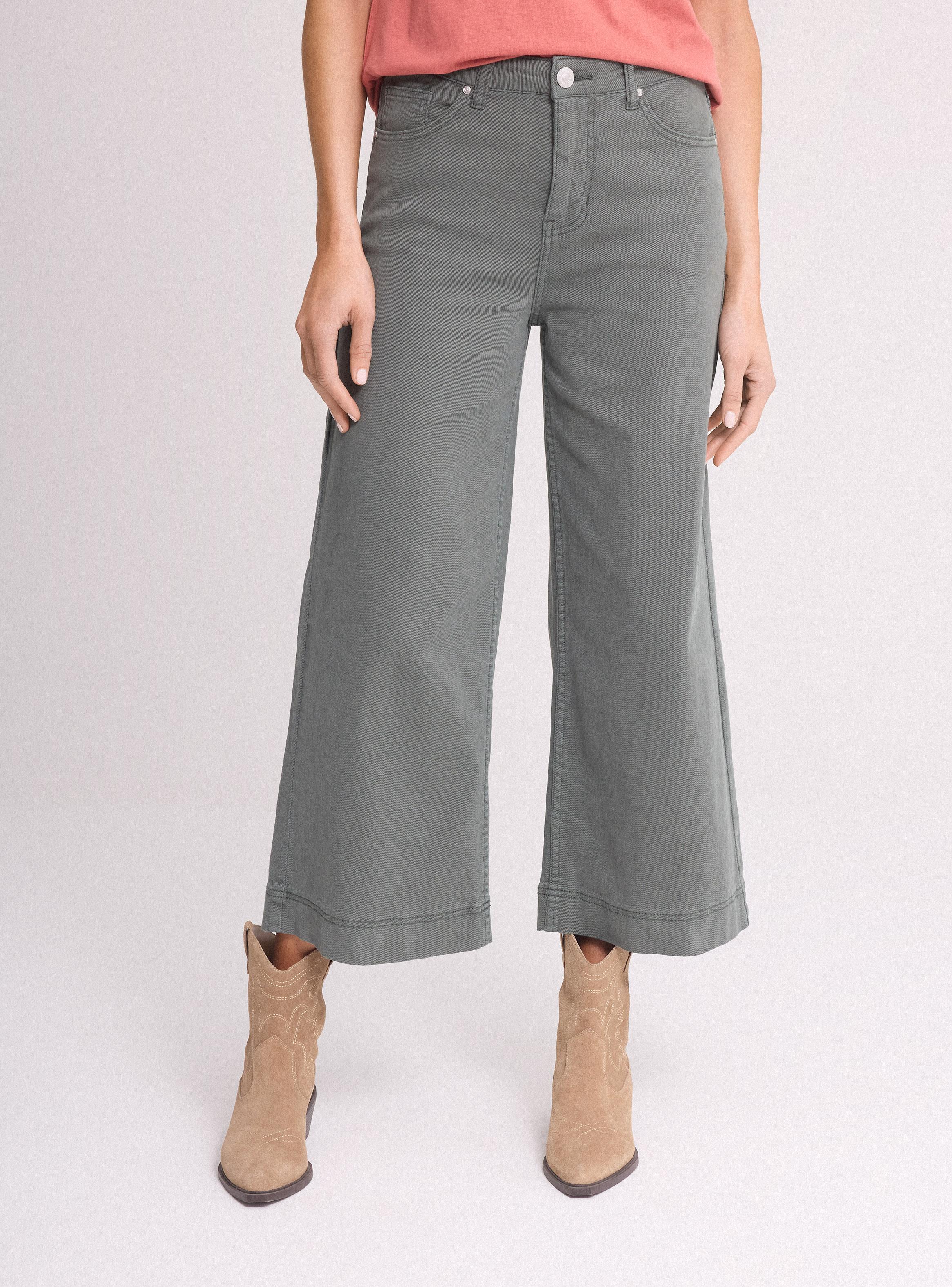 Jeans Wide Leg Tiro Alto Elasticado-0